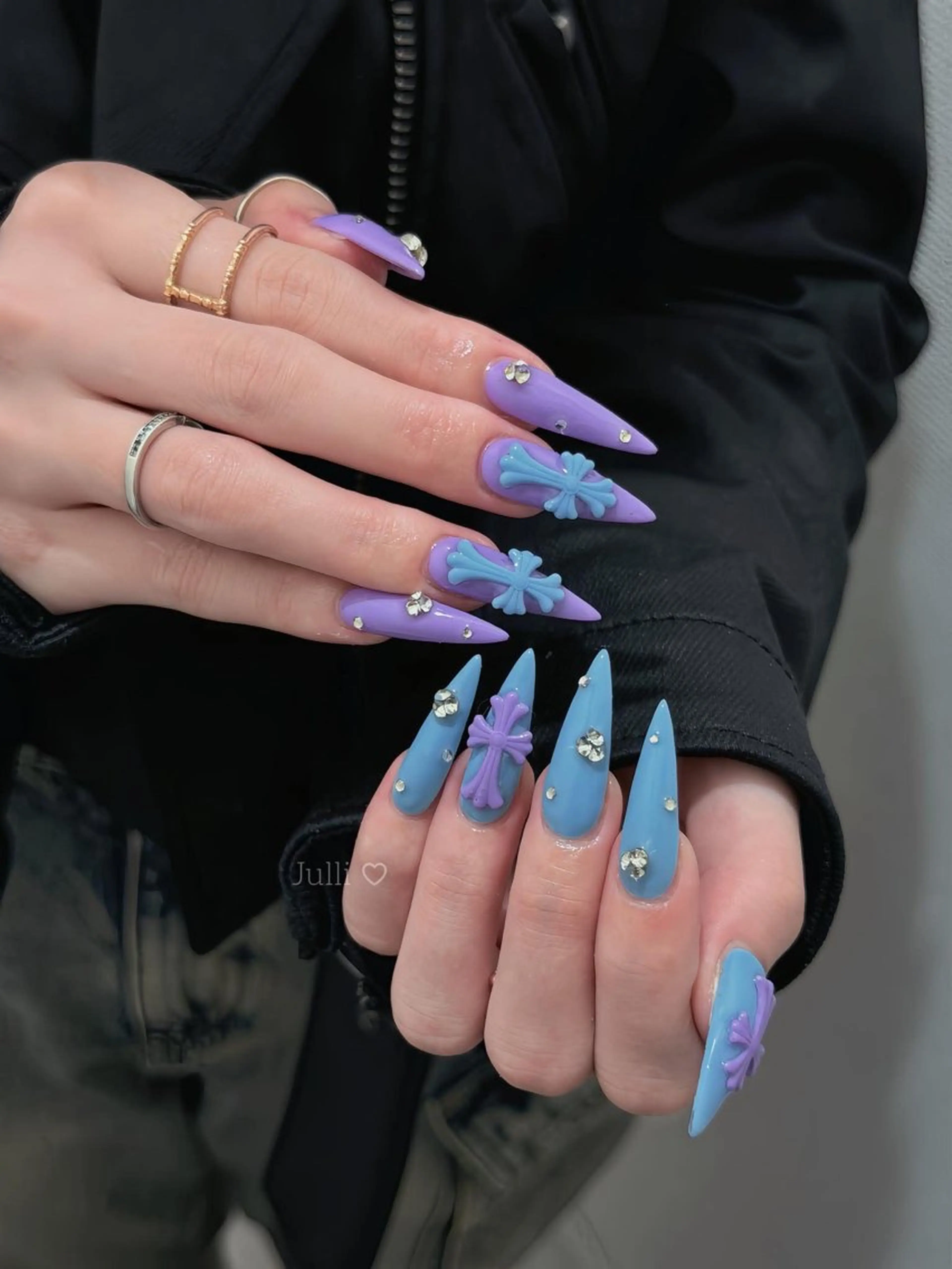 ネイル チークネイル ドット フレンチネイル グラデーション ハート ハンドネイル Julli NailStudioのネイルデザイン