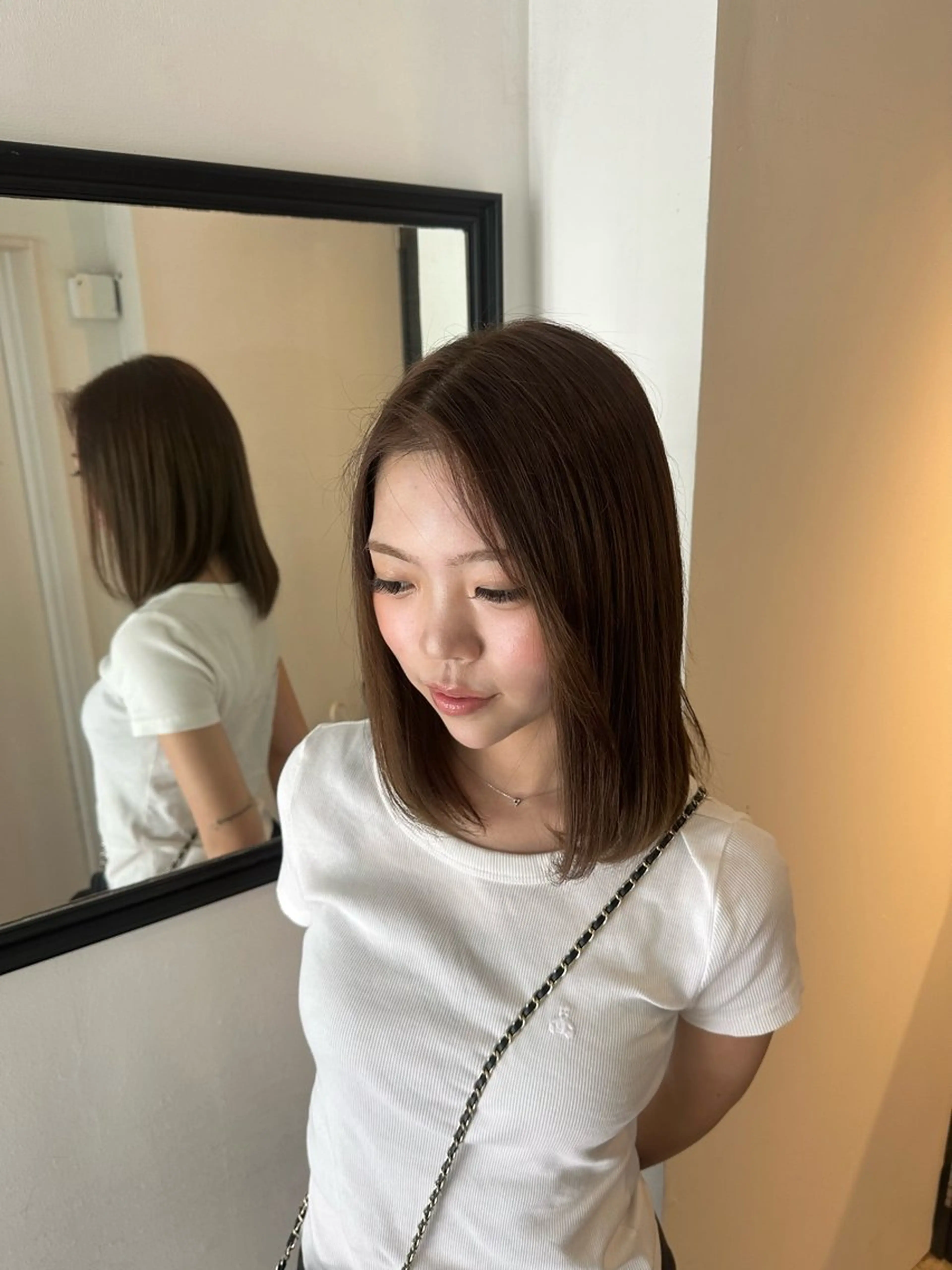 ミディアム カラー riho🎀 / 梅田美容室のヘアスタイル