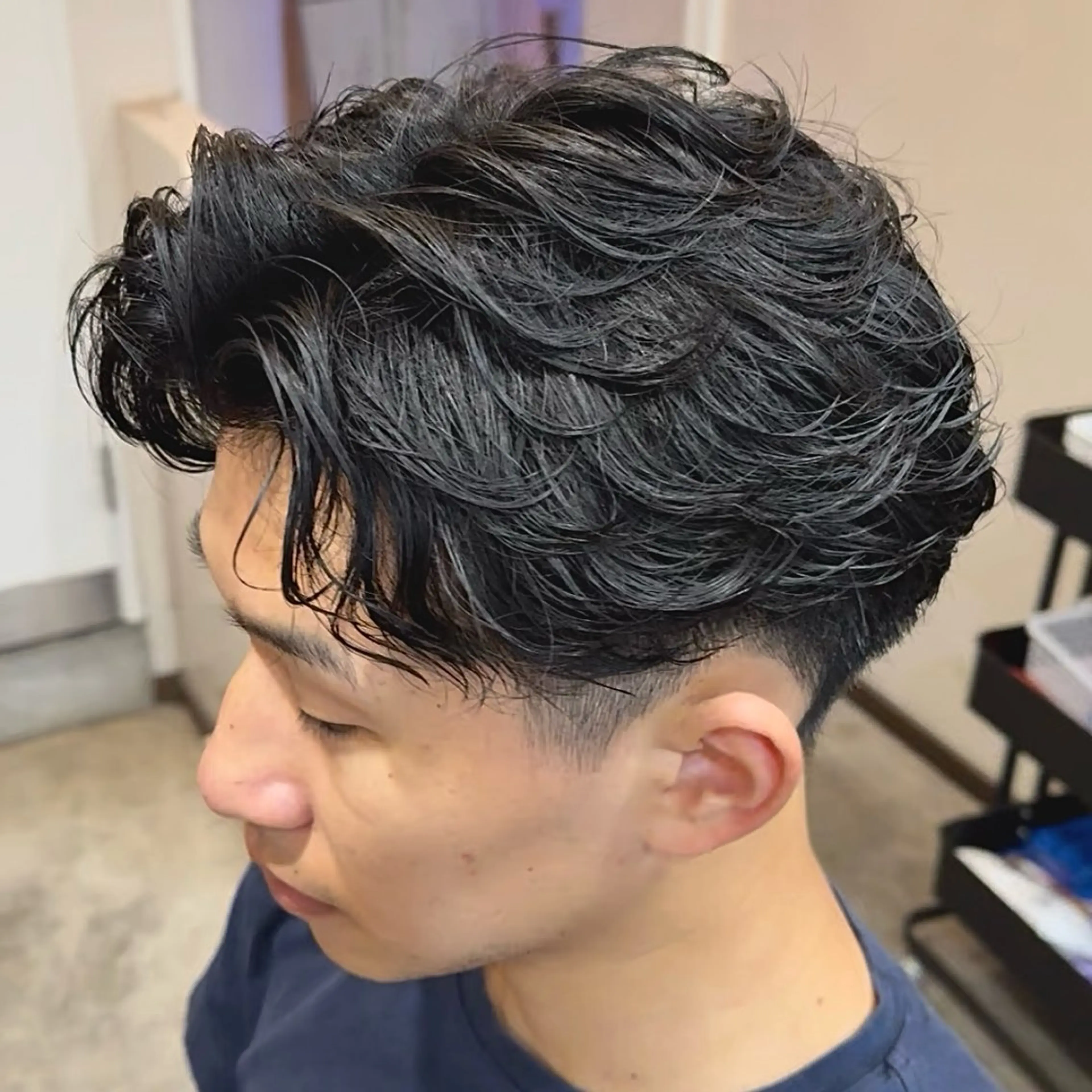 パーマ メンズ スペインカール/ サーフカール/RYUのヘアスタイル