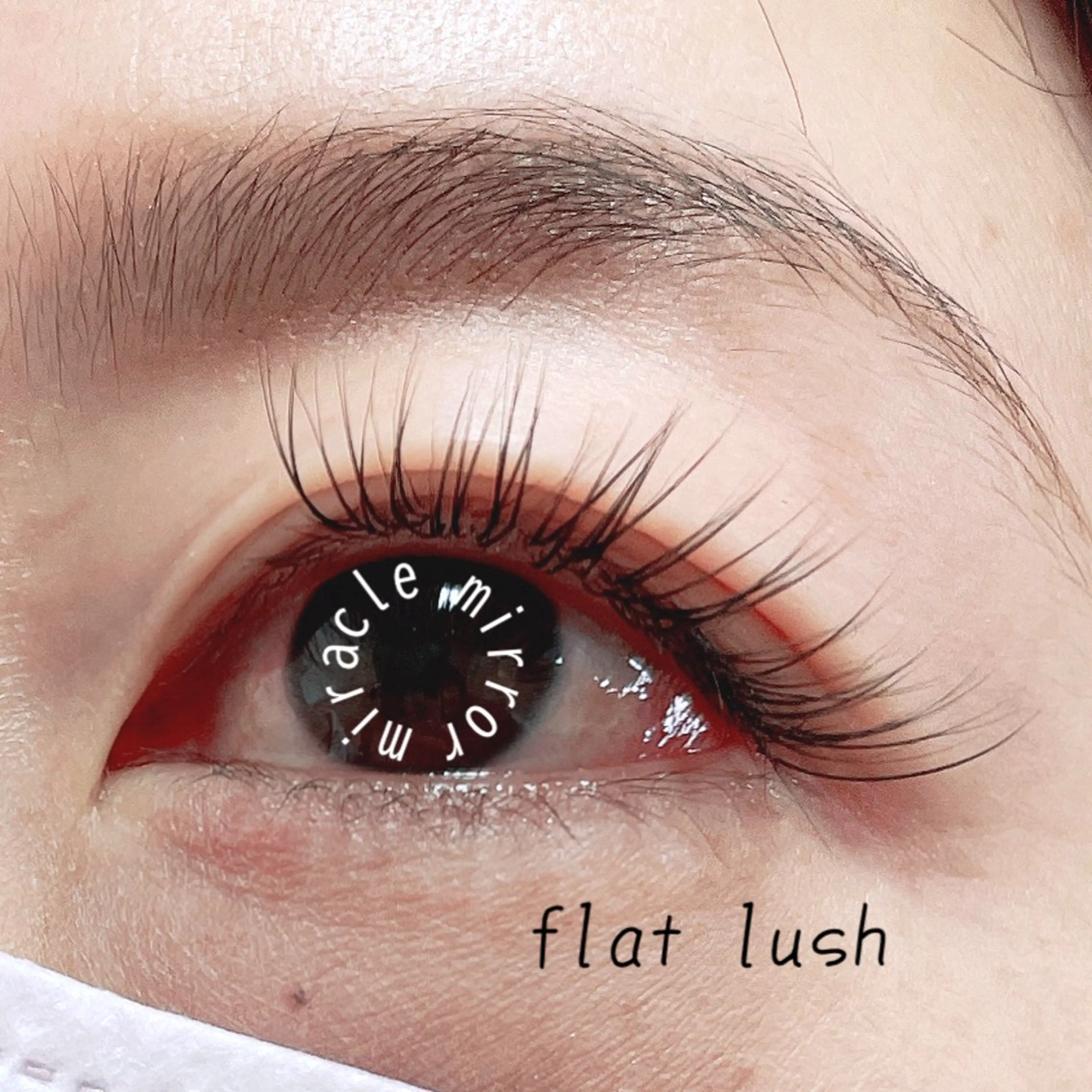 マツエク・マツパ フラットラッシュ ミラクル ミラーのマツエク・マツパデザイン