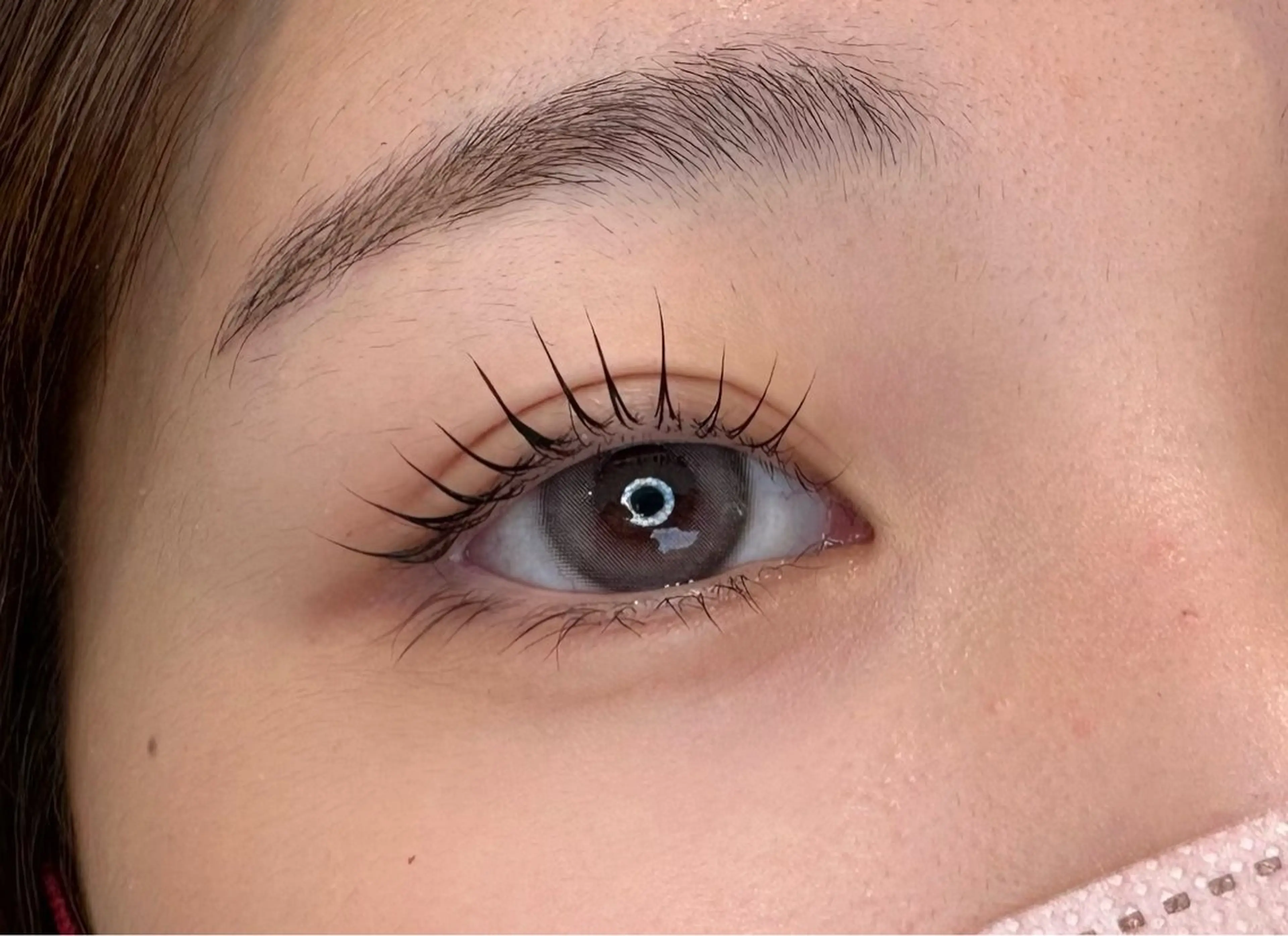 マツエク・マツパ 束感まつ毛 ナチュラル パリジェンヌラッシュリフト 一重×まつ毛パーマ soso eyelashの眉毛・アイブロウイメージ