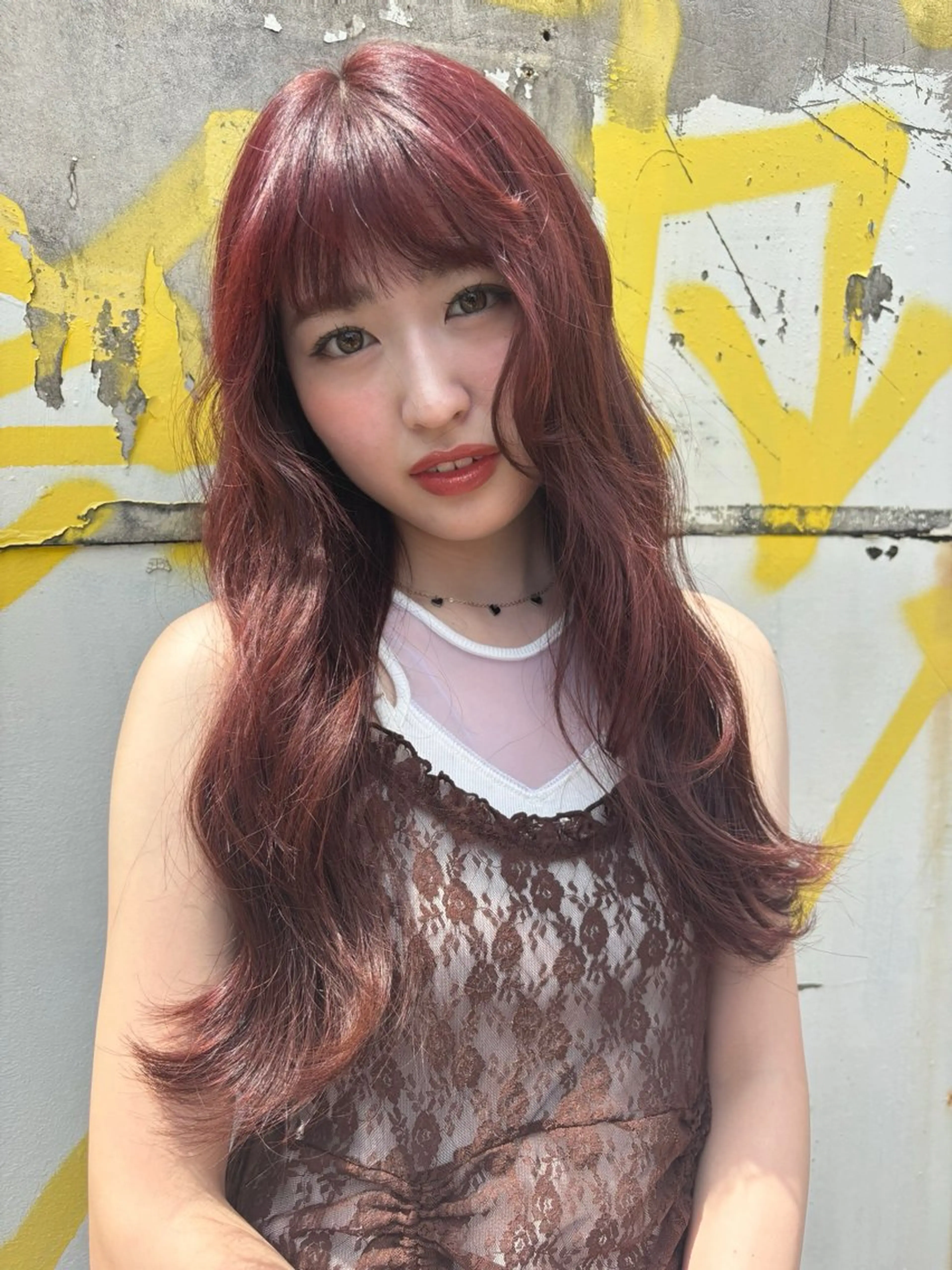 ロング レイヤーカット comeghead 琴音のヘアスタイル