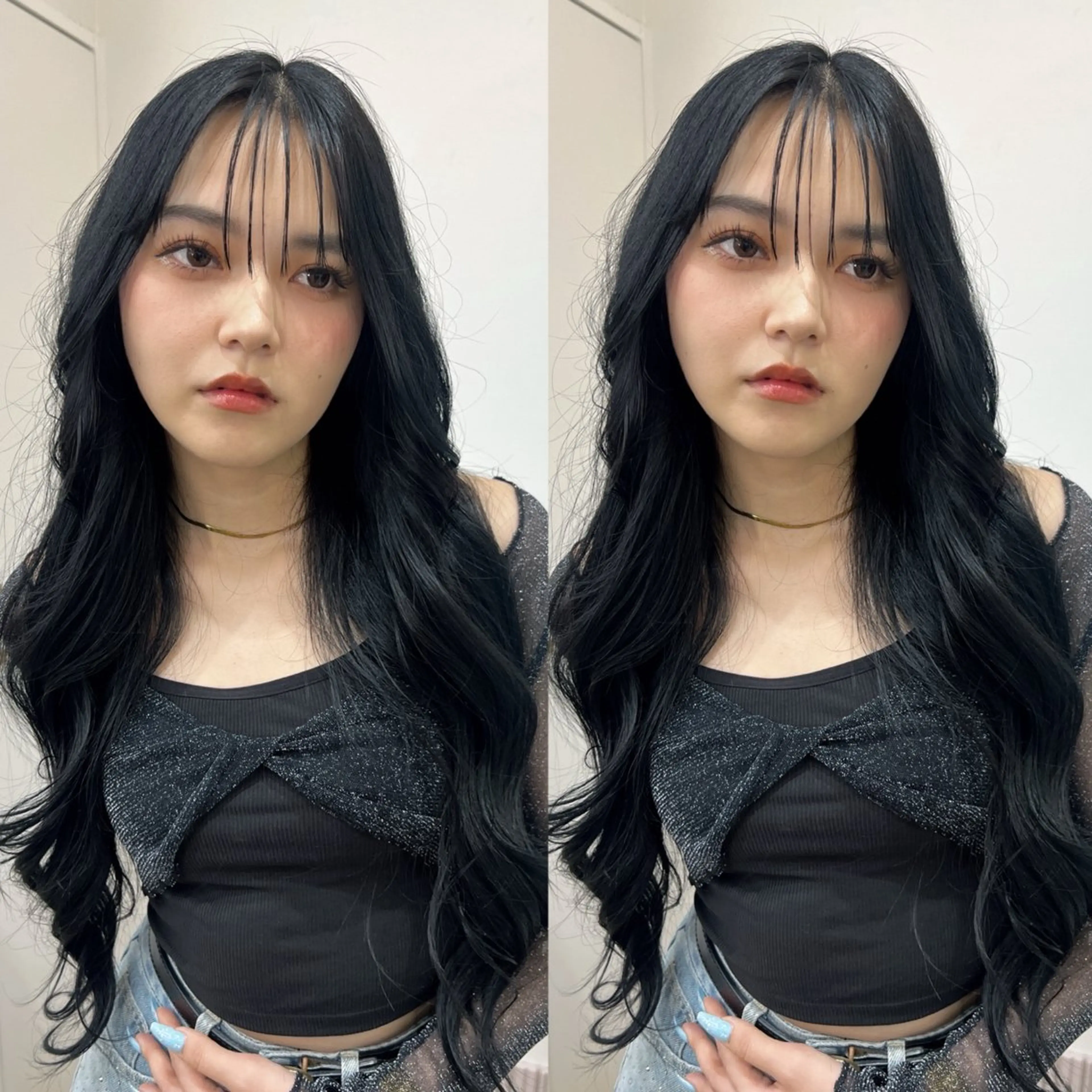 ロング カット ヘアカラー トリートメント 🌈韓国ヘア　🌈 銀座　KANAのヘアスタイル