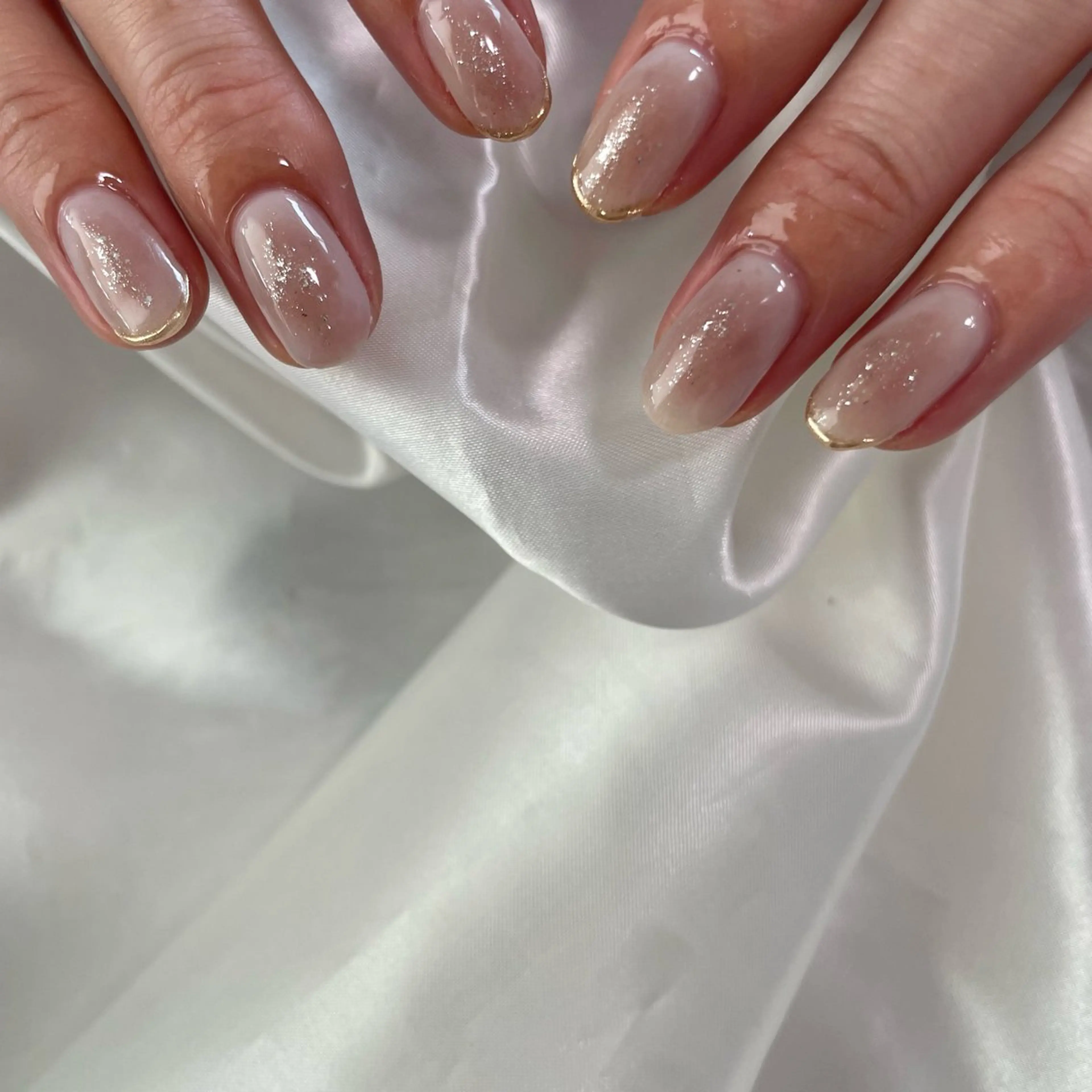 ネイル ブラウン チークネイル Joint_ nailのネイルデザイン