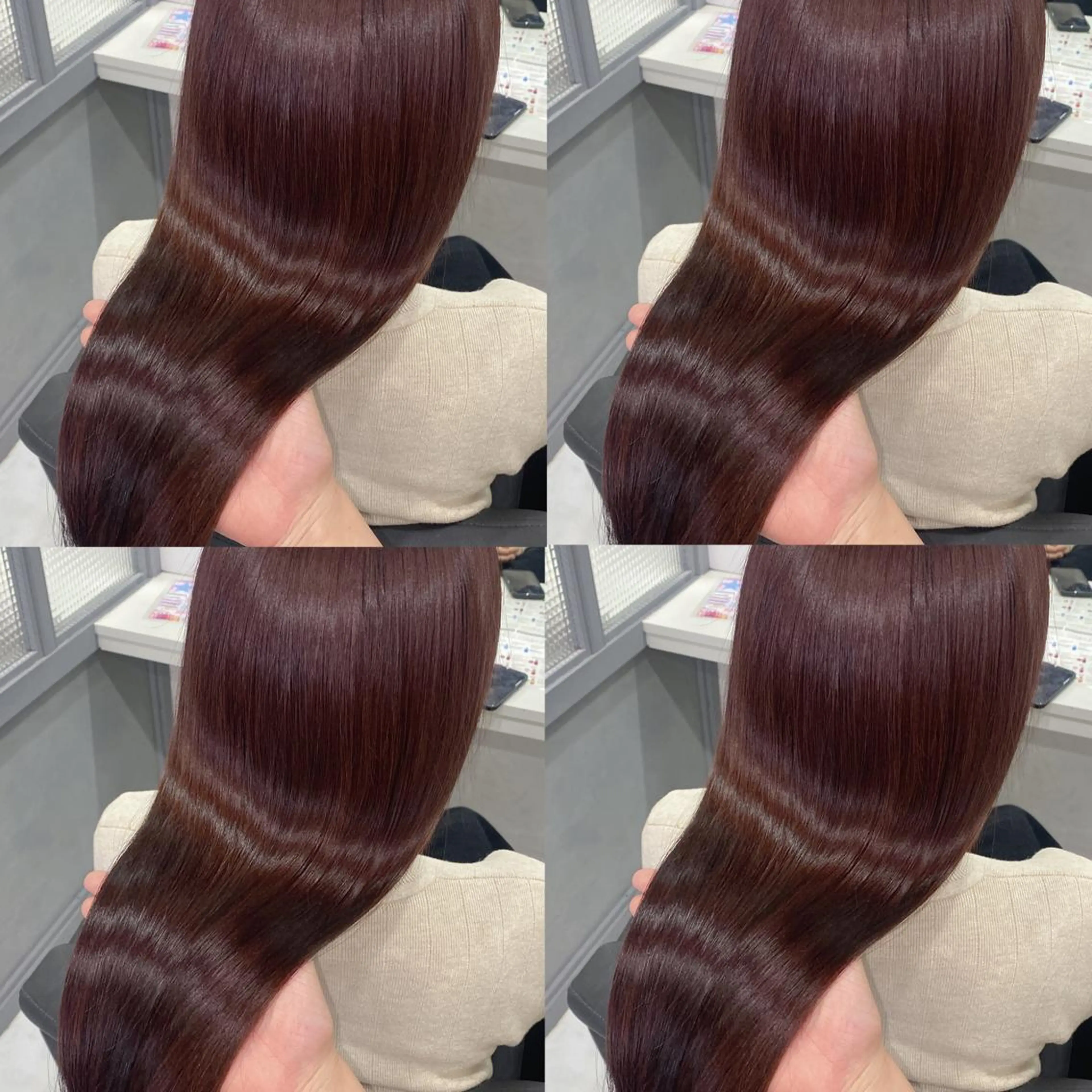 ロング カラー カット ヘアカラー トリートメント 髪質改善×矯正🫧 韓国ヘアasamiのヘアスタイル