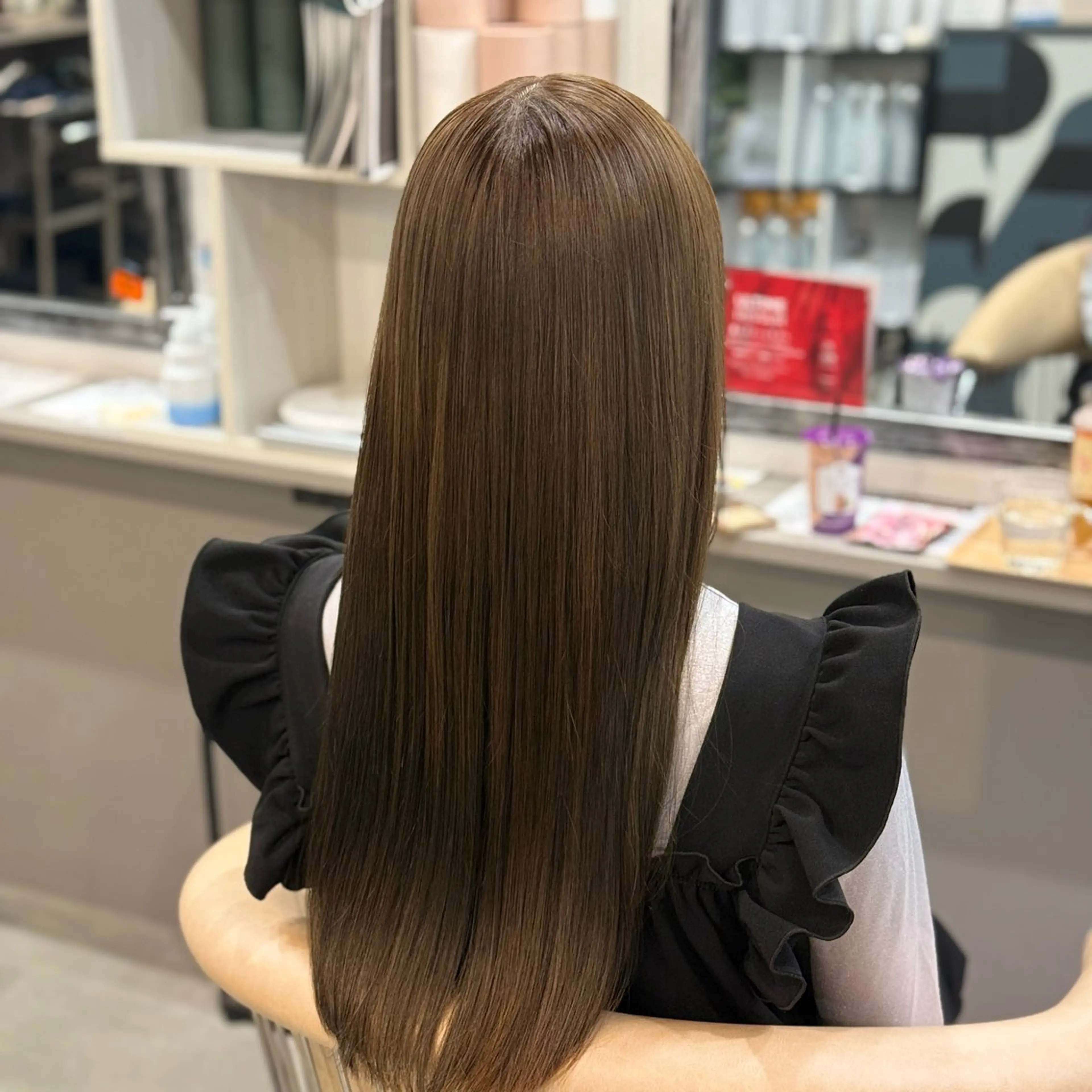 ロング ボブ 顔まわりレイヤー 顔周りカット 髪質改善 レイヤーカット dogstar 加藤翔大のヘアスタイル