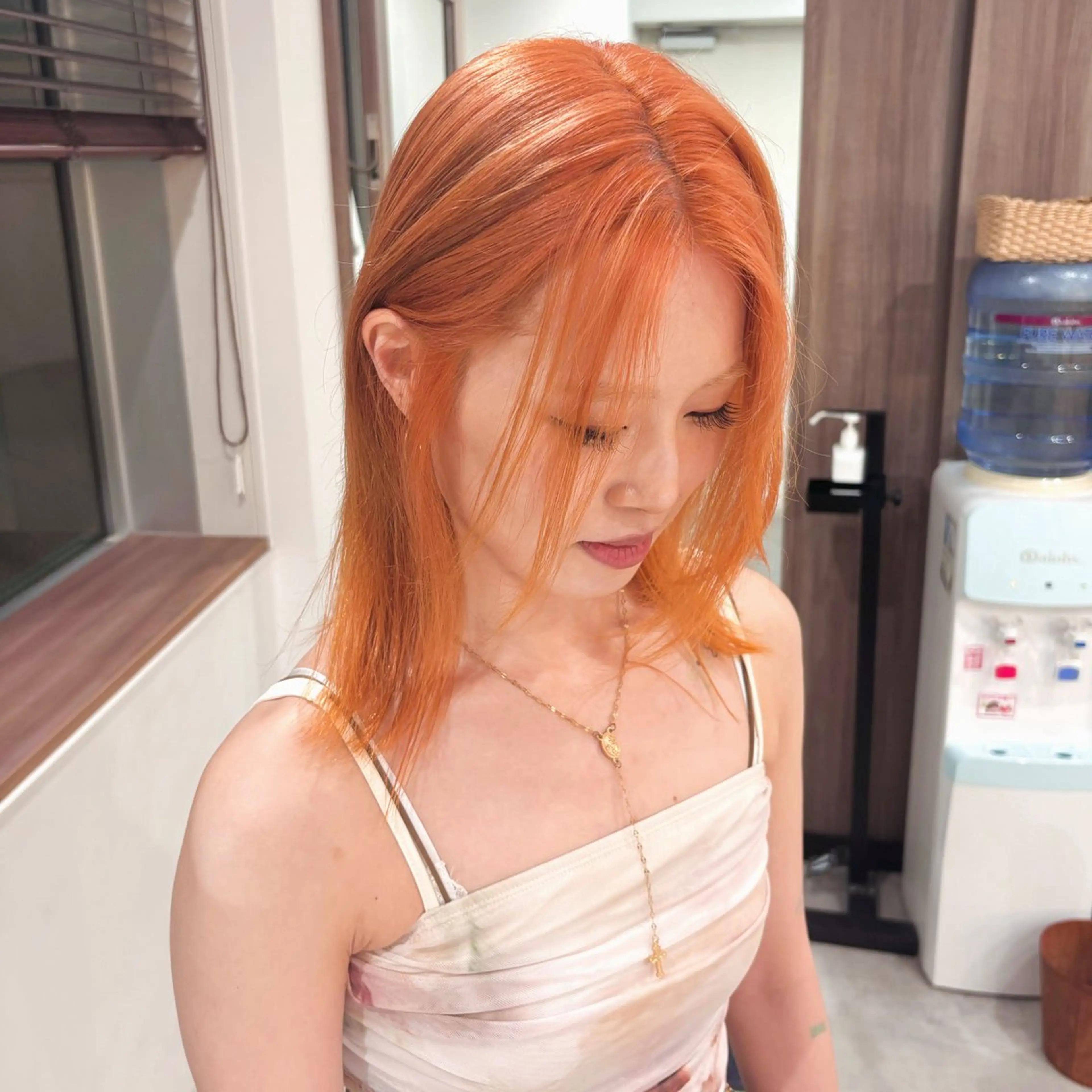 ミディアム カット ヘアカラー トリートメント akina＊ブリーチ ♡トレンドヘアのヘアスタイル