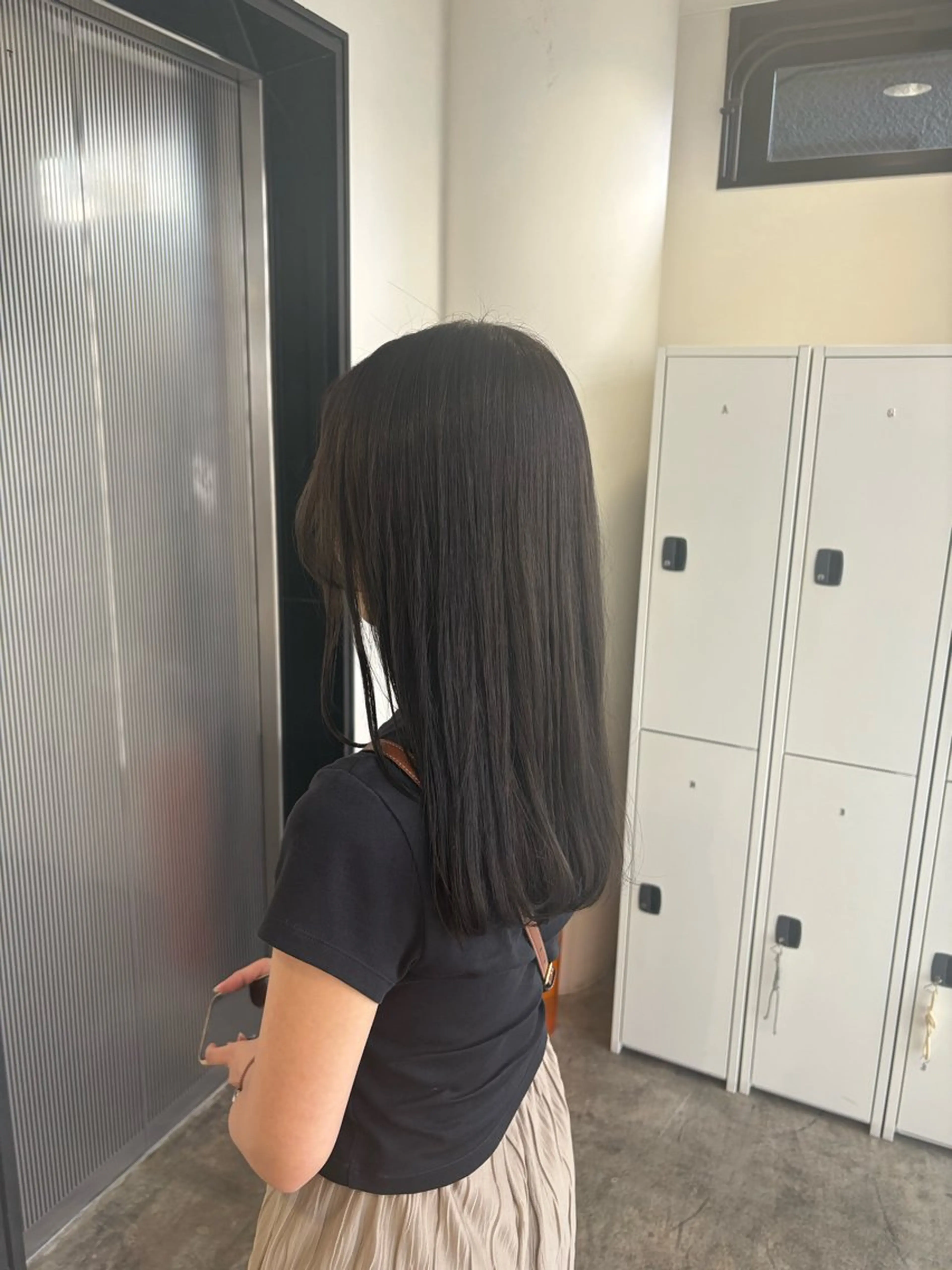 ロング カラー 透明感カラー グレージュ トリートメント カット ヘアカラー トリートメント 髪質改善/レイヤー/ 大阪/ヨシノヒメカのヘアスタイル