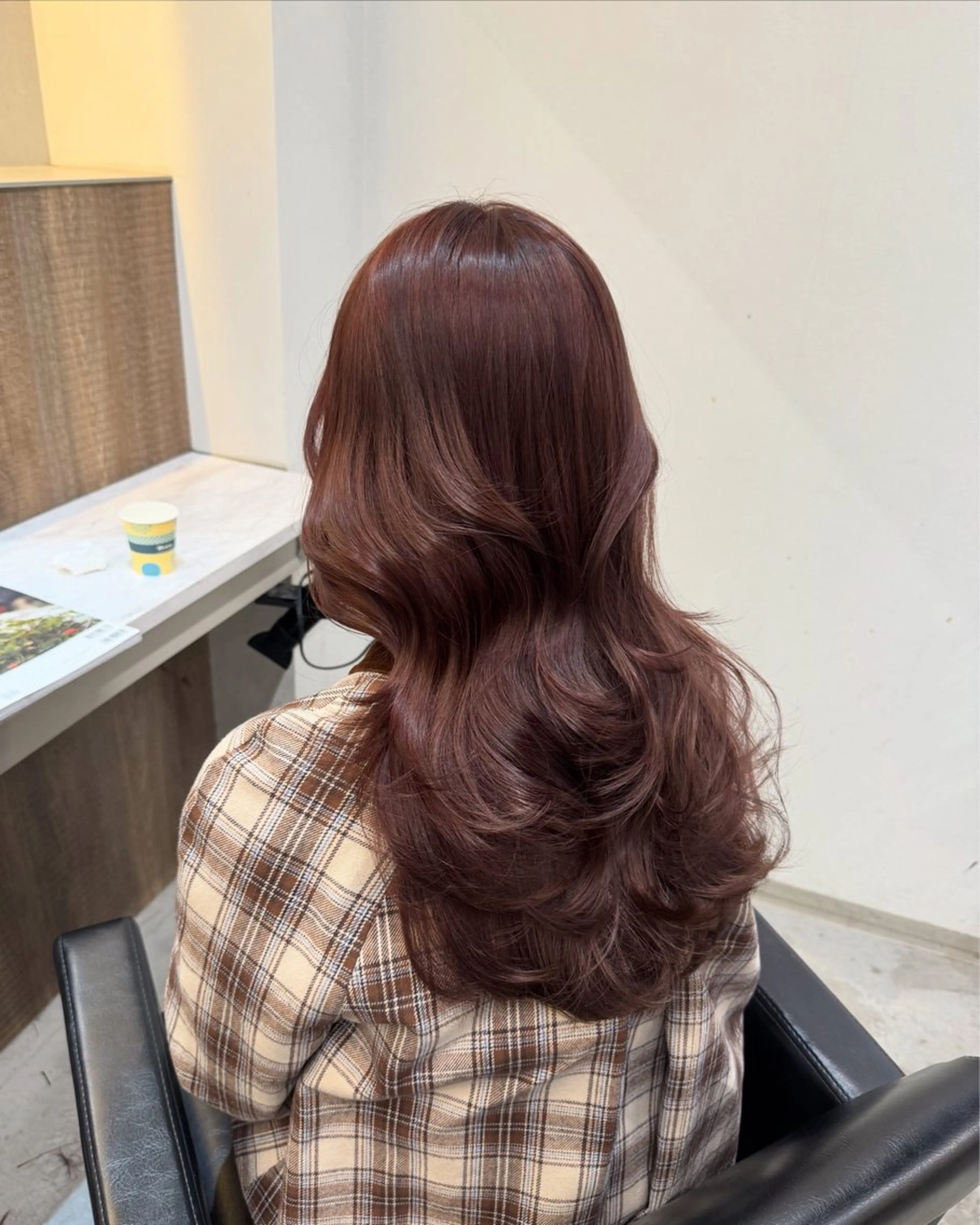 ロング カラー カット ヘアカラー 韓国ヘア🇰🇷 YUKINAのヘアスタイル