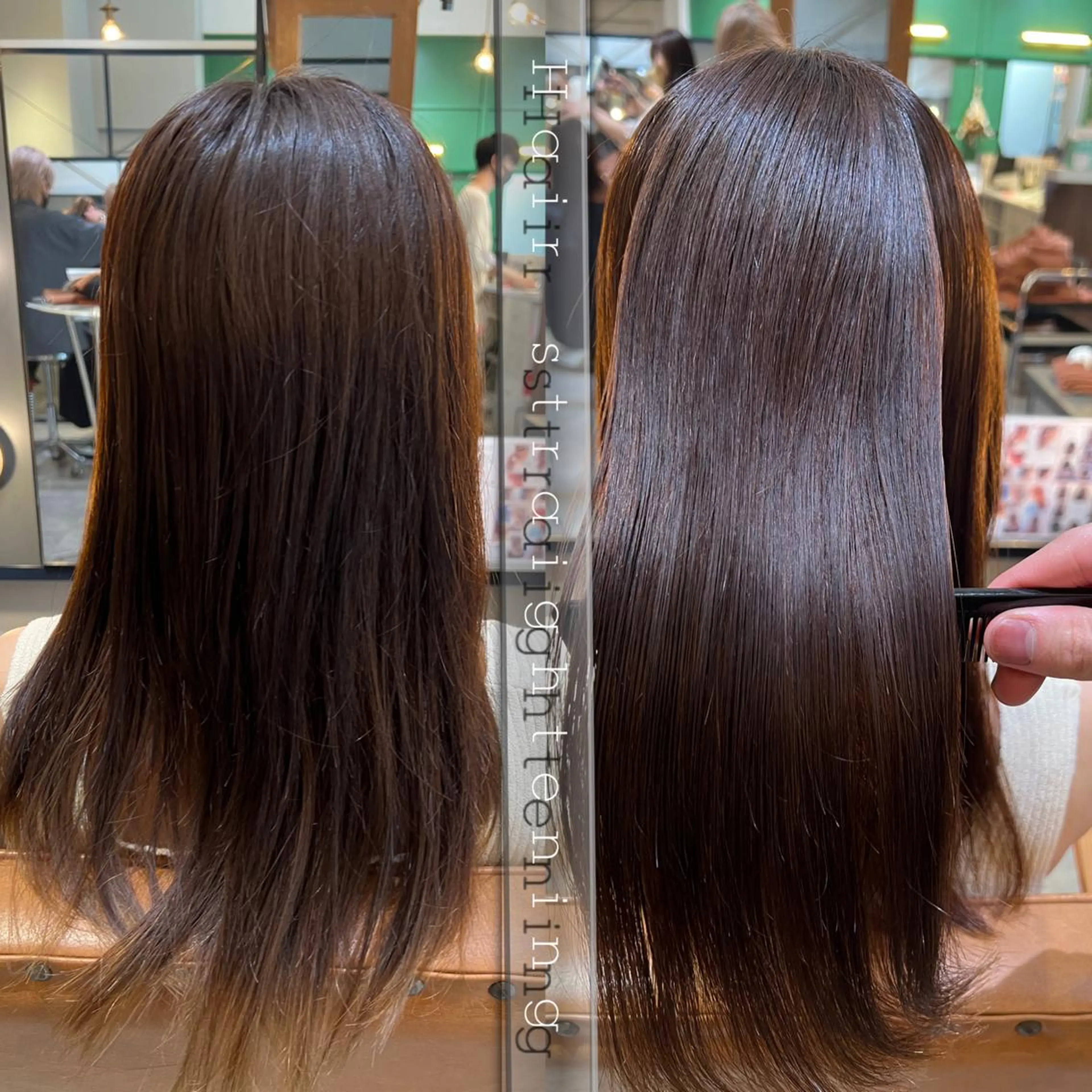 セミロング カット 縮毛矯正 トリートメント 髪質改善ストレート Kantaのヘアスタイル