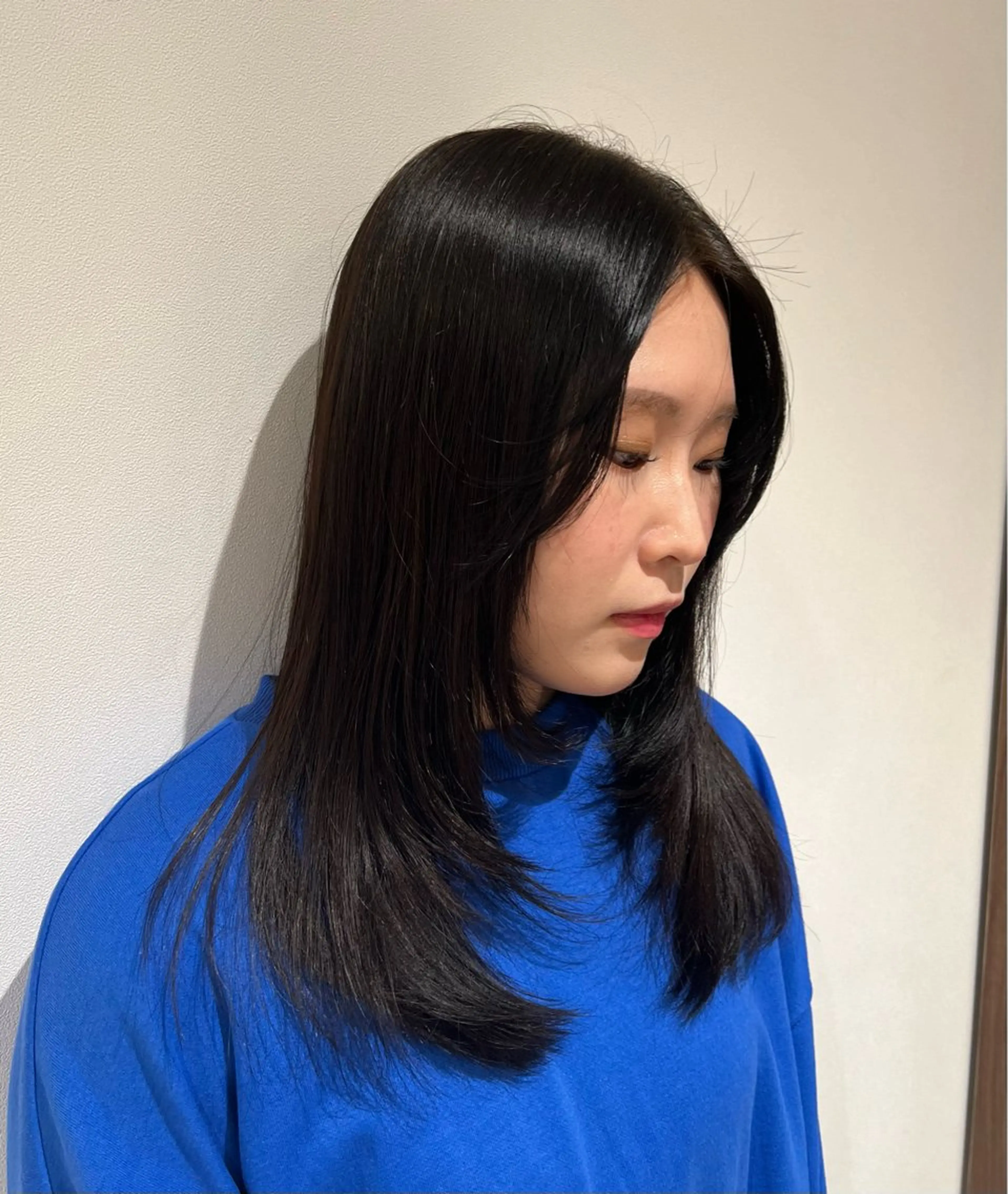 セミロング カラー カット ヘアカラー トリートメント 💗渋谷/韓国/レイ ヤー髪質改善Sayaのヘアスタイル