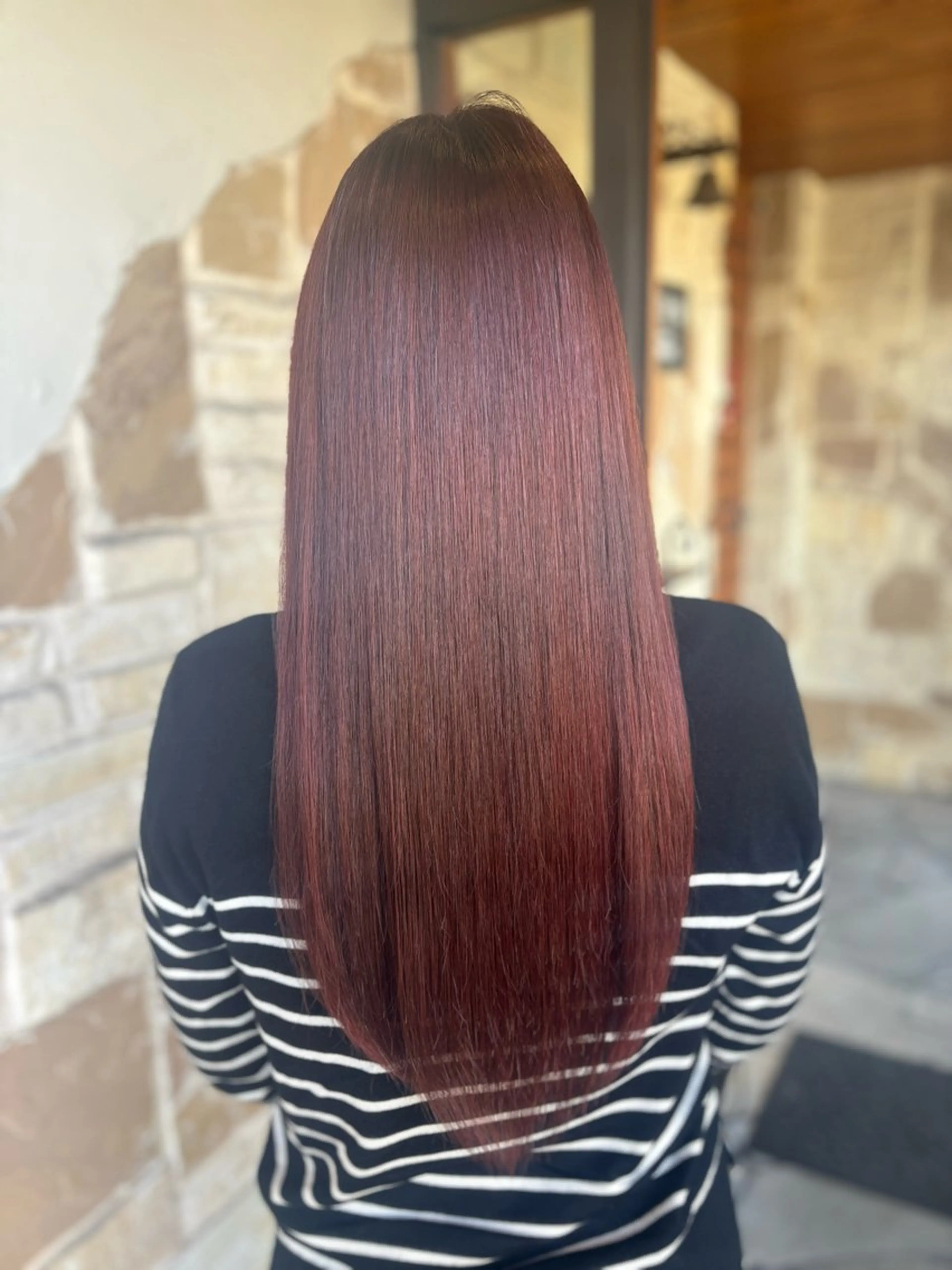 ロング カラー ボルドーカラー ブラウンカラー arisa/ tj tenkiyohouのヘアスタイル