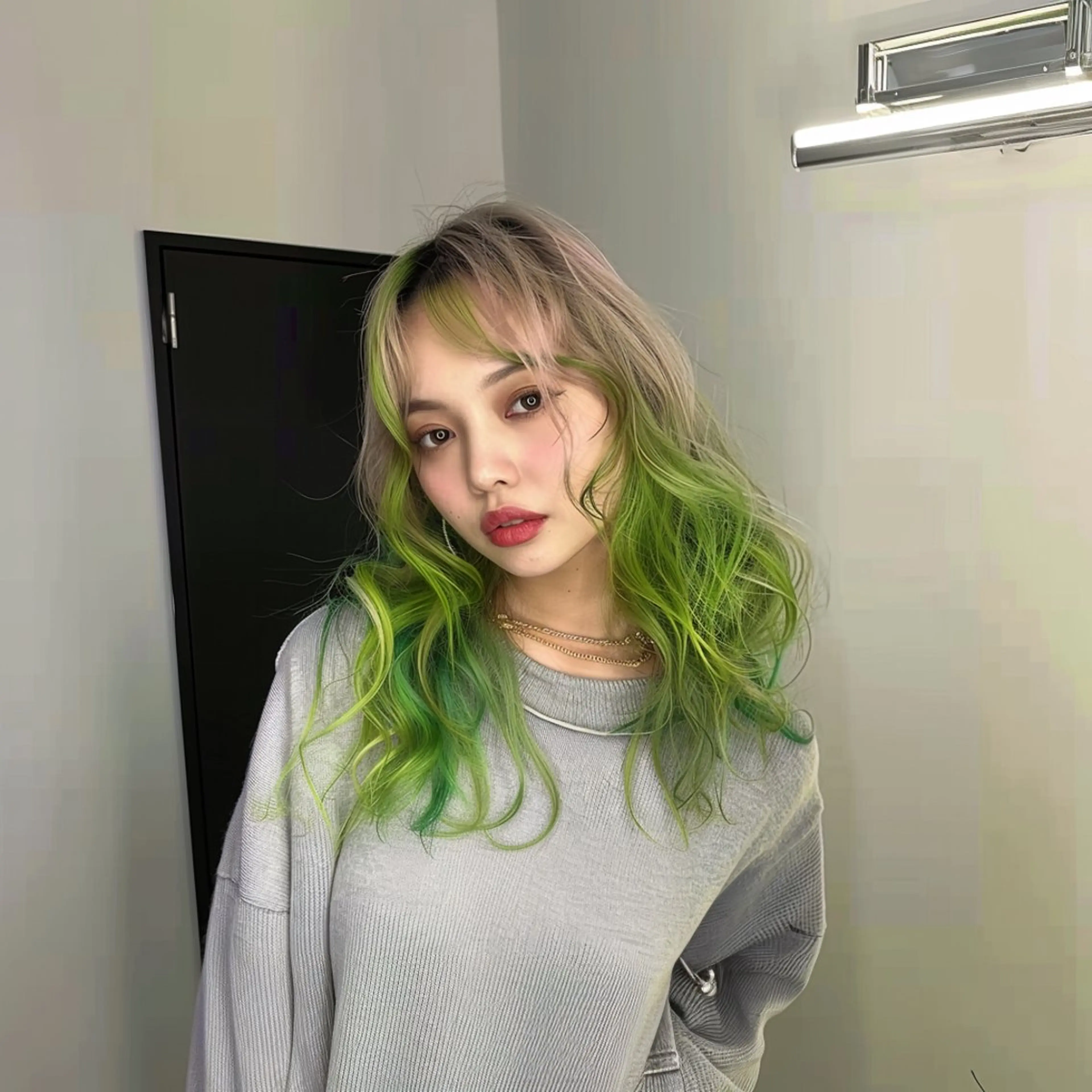 セミロング 💖艶ハイトーン髪質 改善💖ケンシンのヘアスタイル