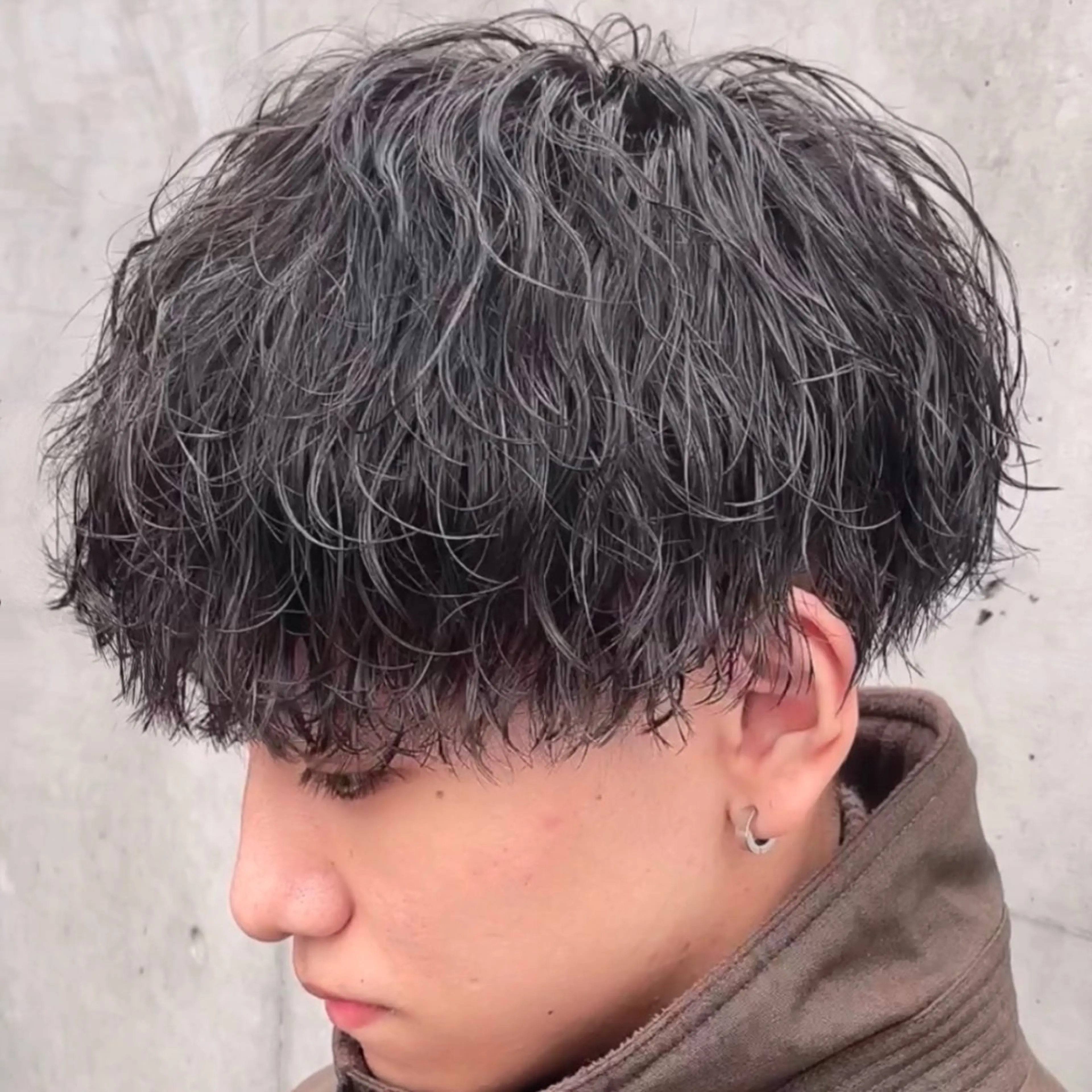 ミディアム パーマ ヘアアレンジ メンズ fifth 石川 凪のヘアスタイル