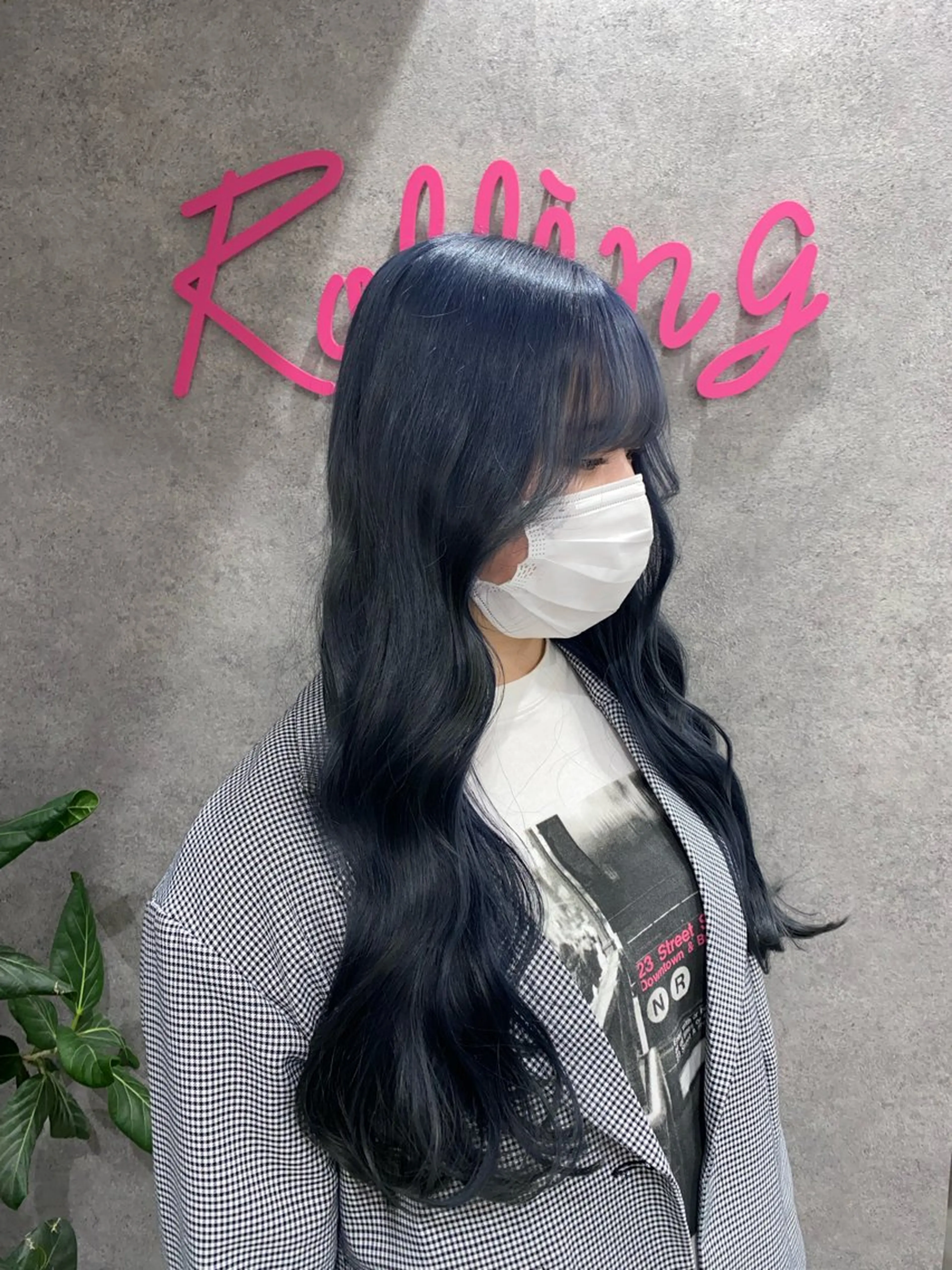 ロング カラー 顔周りカット 韓国風ヘア ゅぃ /韓国風/顔周りのヘアスタイル