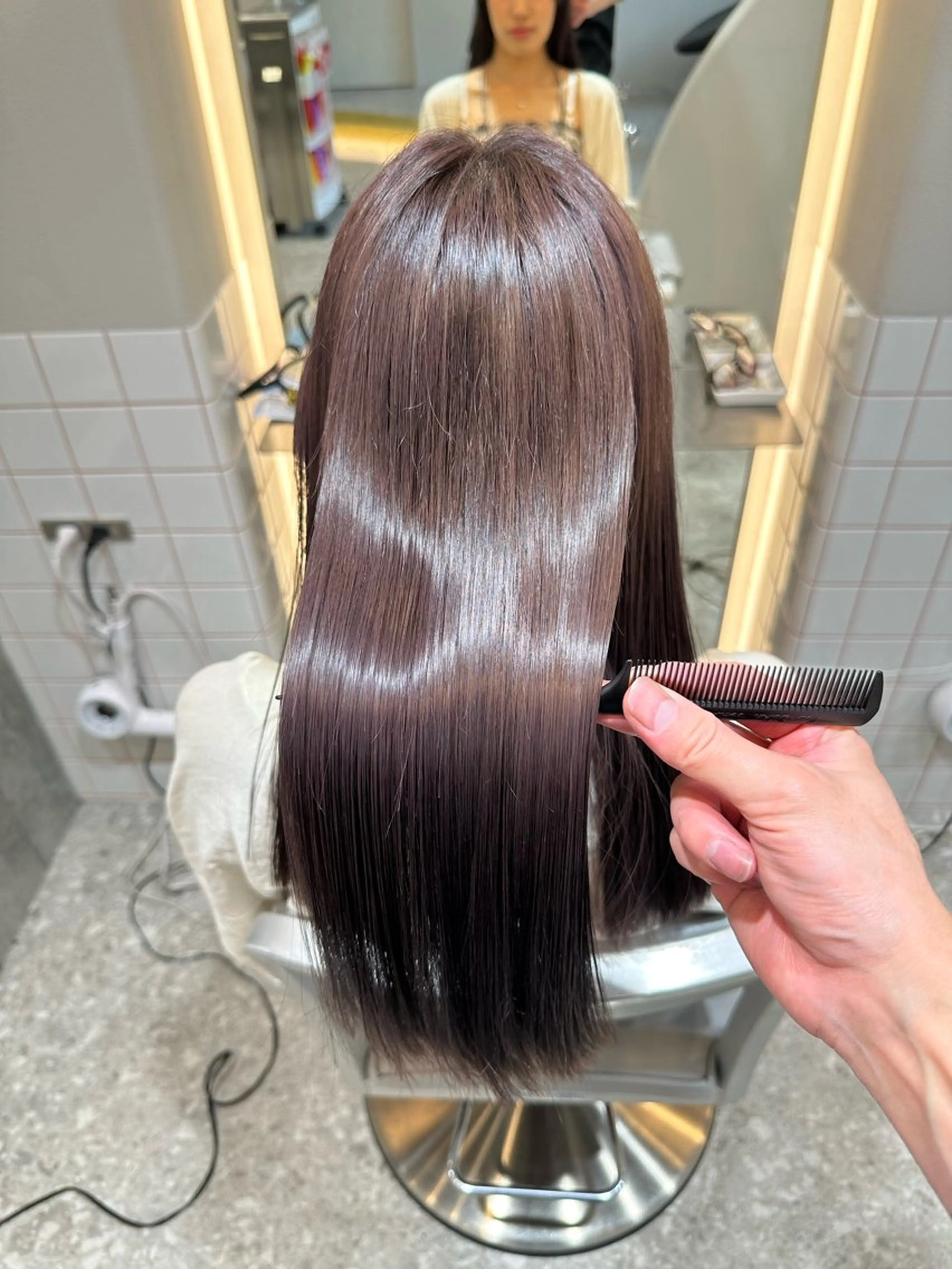 セミロング カラー ヘアカラー トリートメント 新宿/韓国風レイヤー 髪質改善/渋谷直樹のヘアスタイル