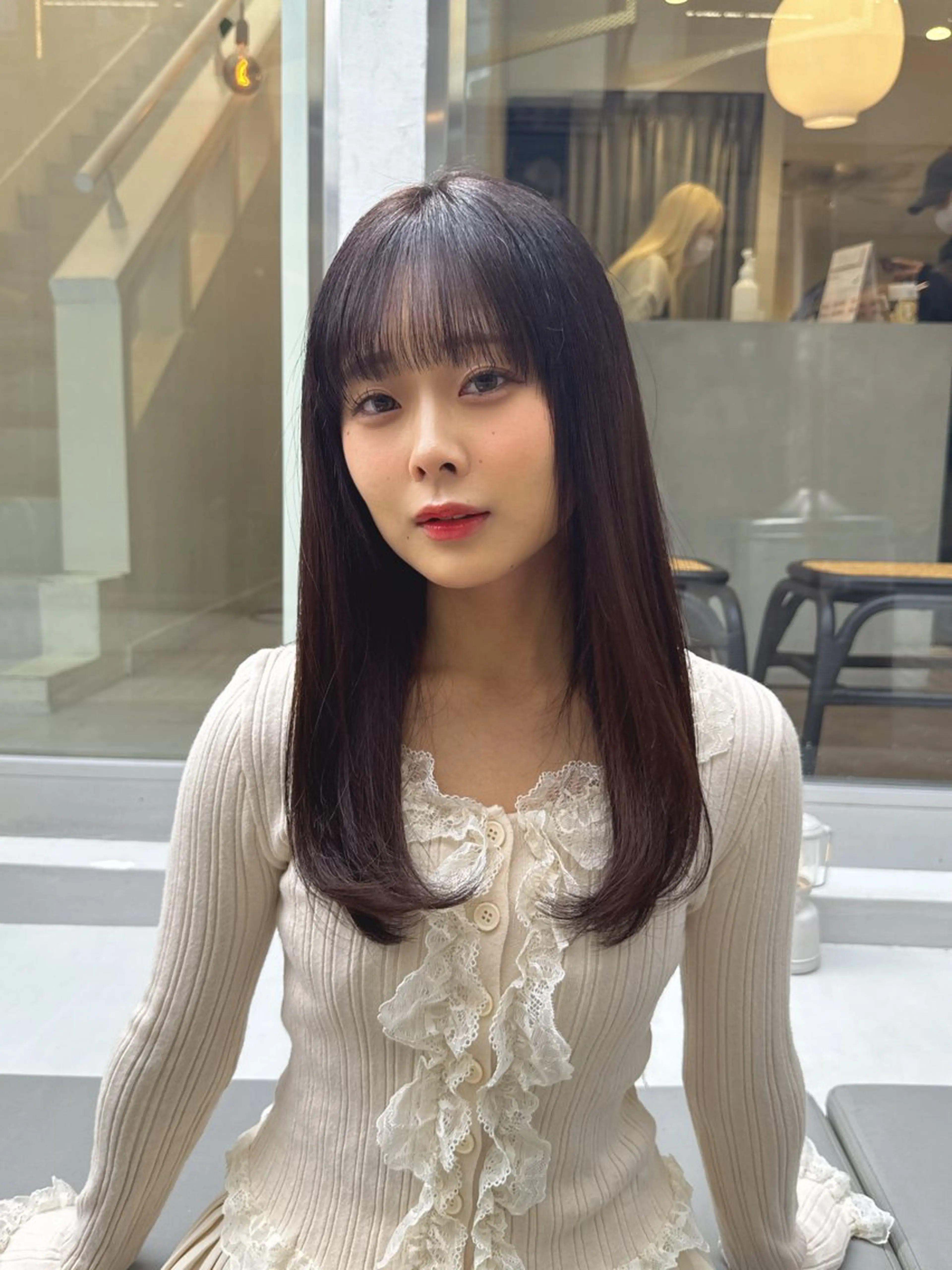 ミディアム カラー 黒髪 ブリーチ 透明感カラー ブリーチなしカラー 卒業式のヘアスタイル カット ヘアカラー トリートメント 💎透明感カラー特化 💎TAISEIのヘアスタイル