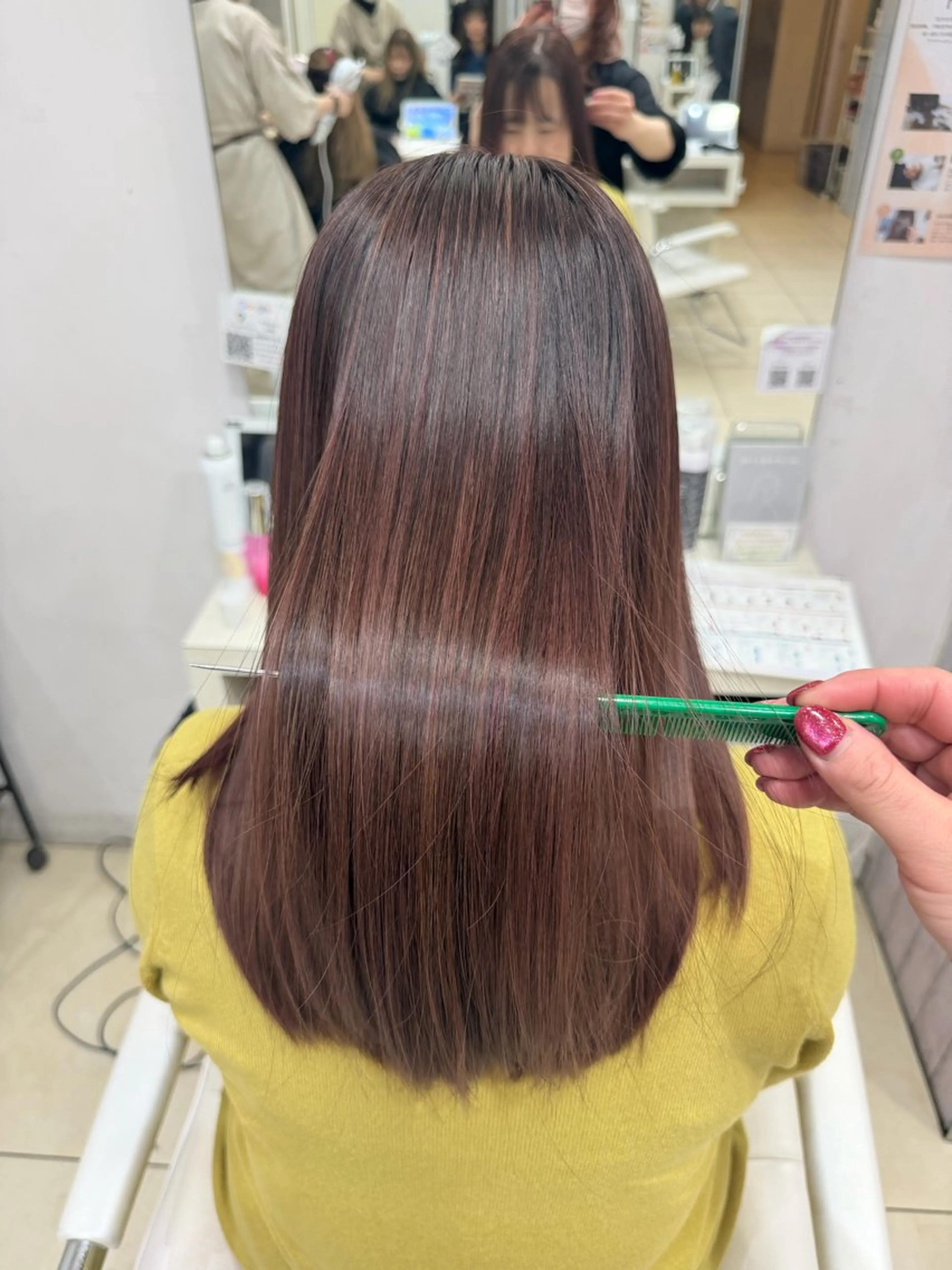 セミロング カラー ラベンダーカラー ヘアカラー トリートメント 🤎ベージュカラー/ 髪質改善/山岸🤎のヘアスタイル