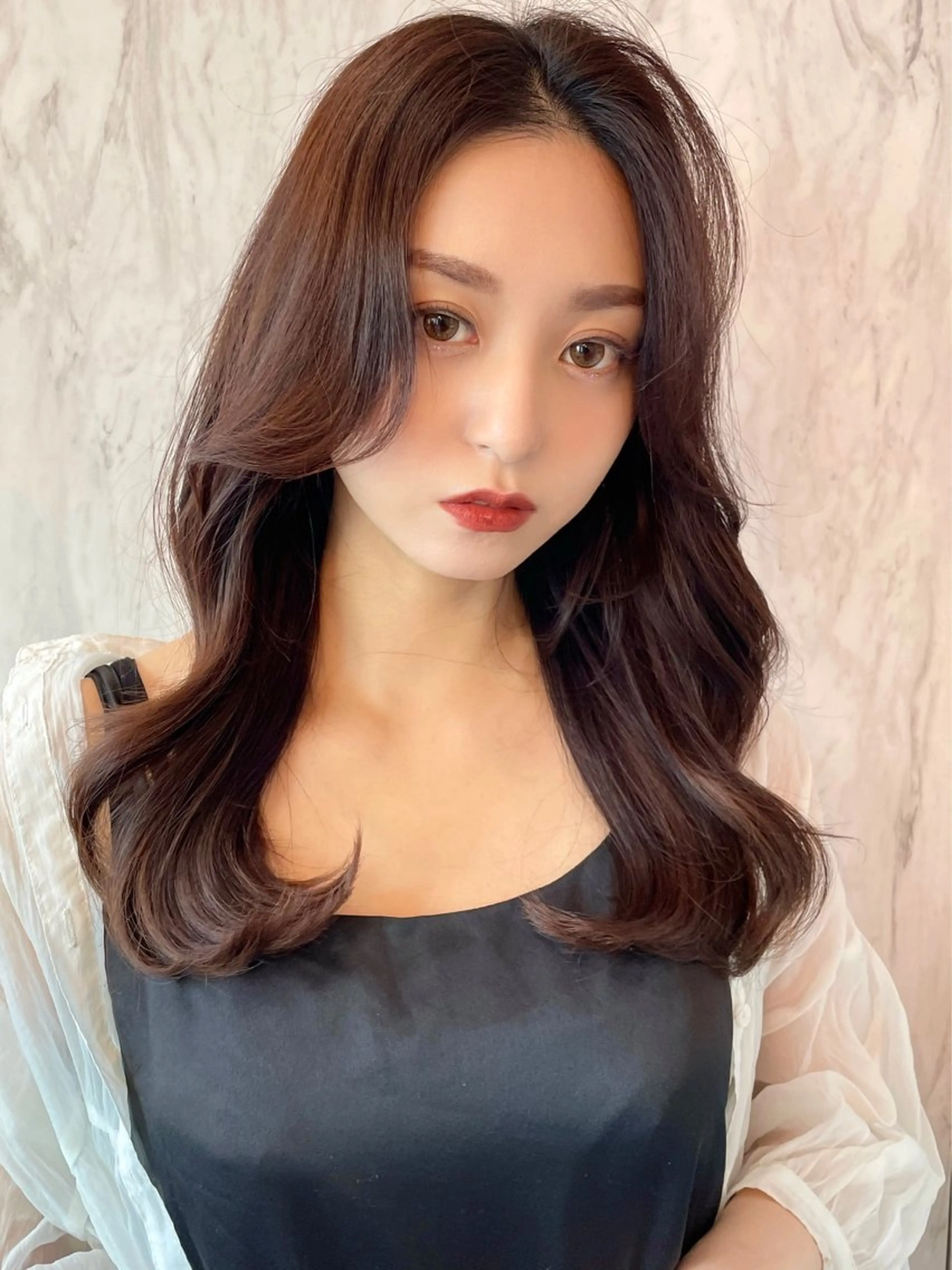 セミロング カラー ベージュカラー ブリーチ 透明感カラー グレージュ インナーカラー 韓国ヘア🤍顔周り/ 髪質改善✨/林遼一郎のヘアスタイル