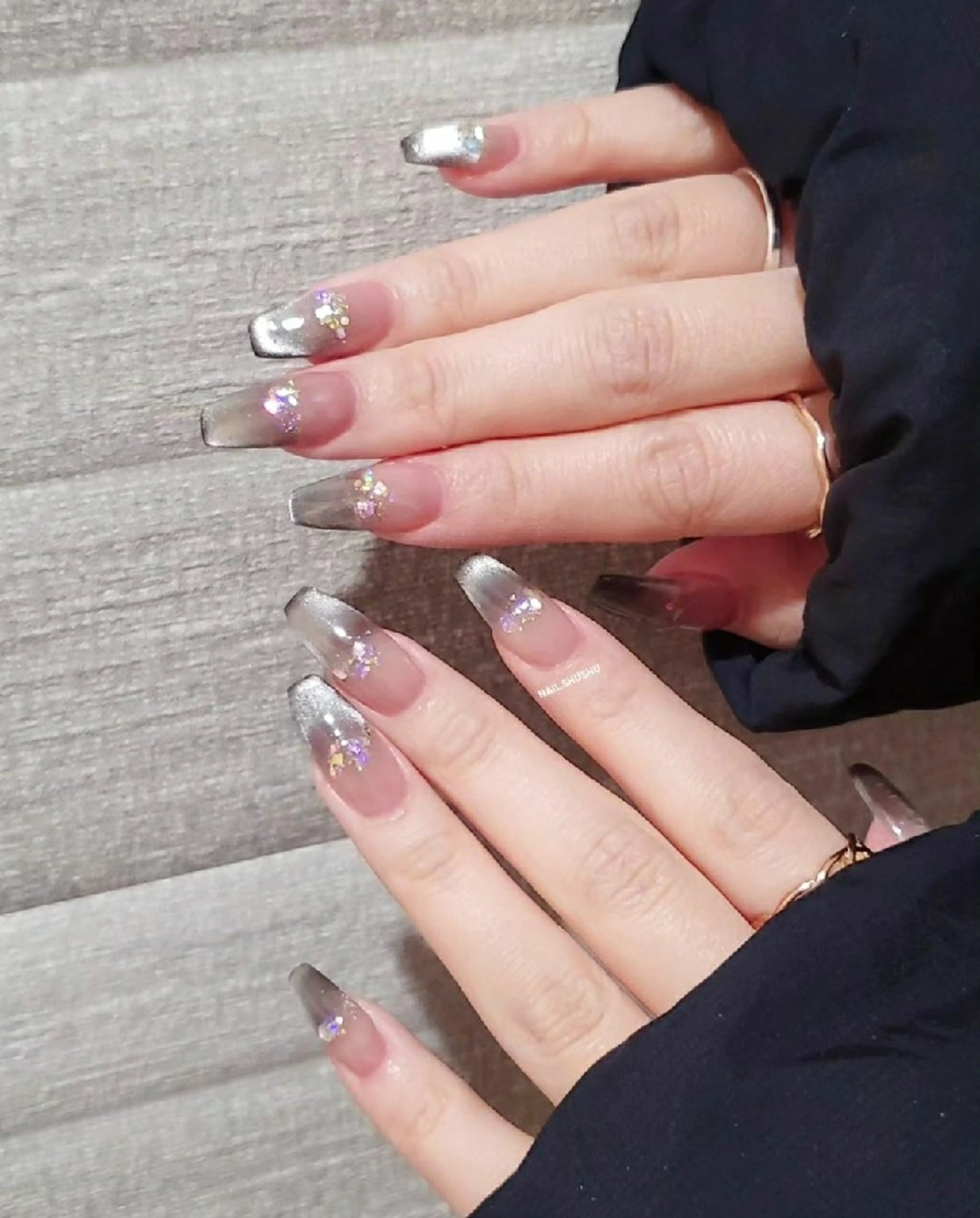 ネイル 持ち込み ニュアンスネイル ワンカラーネイル シンプルネイル 冬ネイル ハンドネイル 3dパーツ/流行り 👧shushu❤️のネイルデザイン