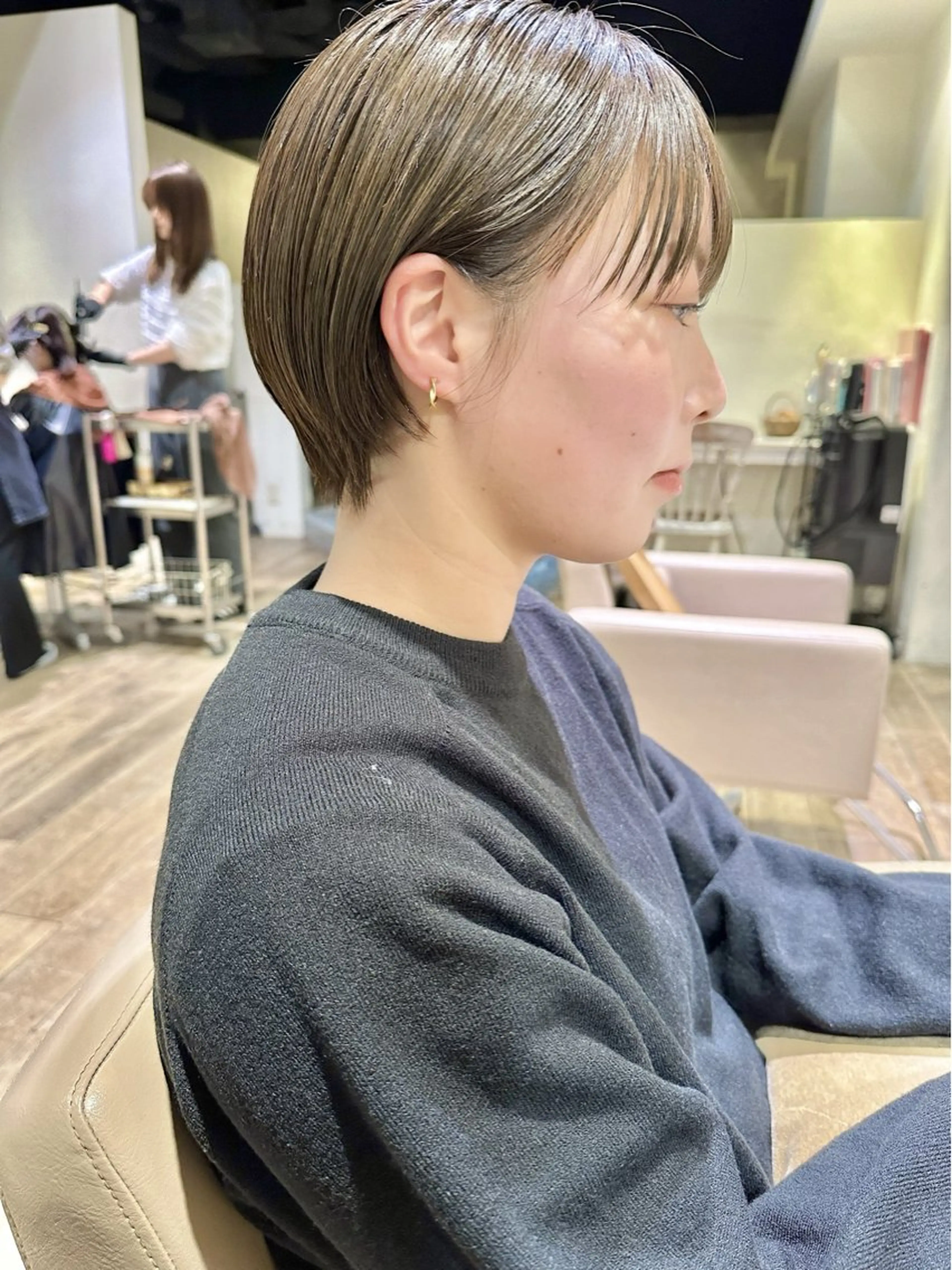 ショート ショート ボブ 梅田 木戸健人のヘアスタイル