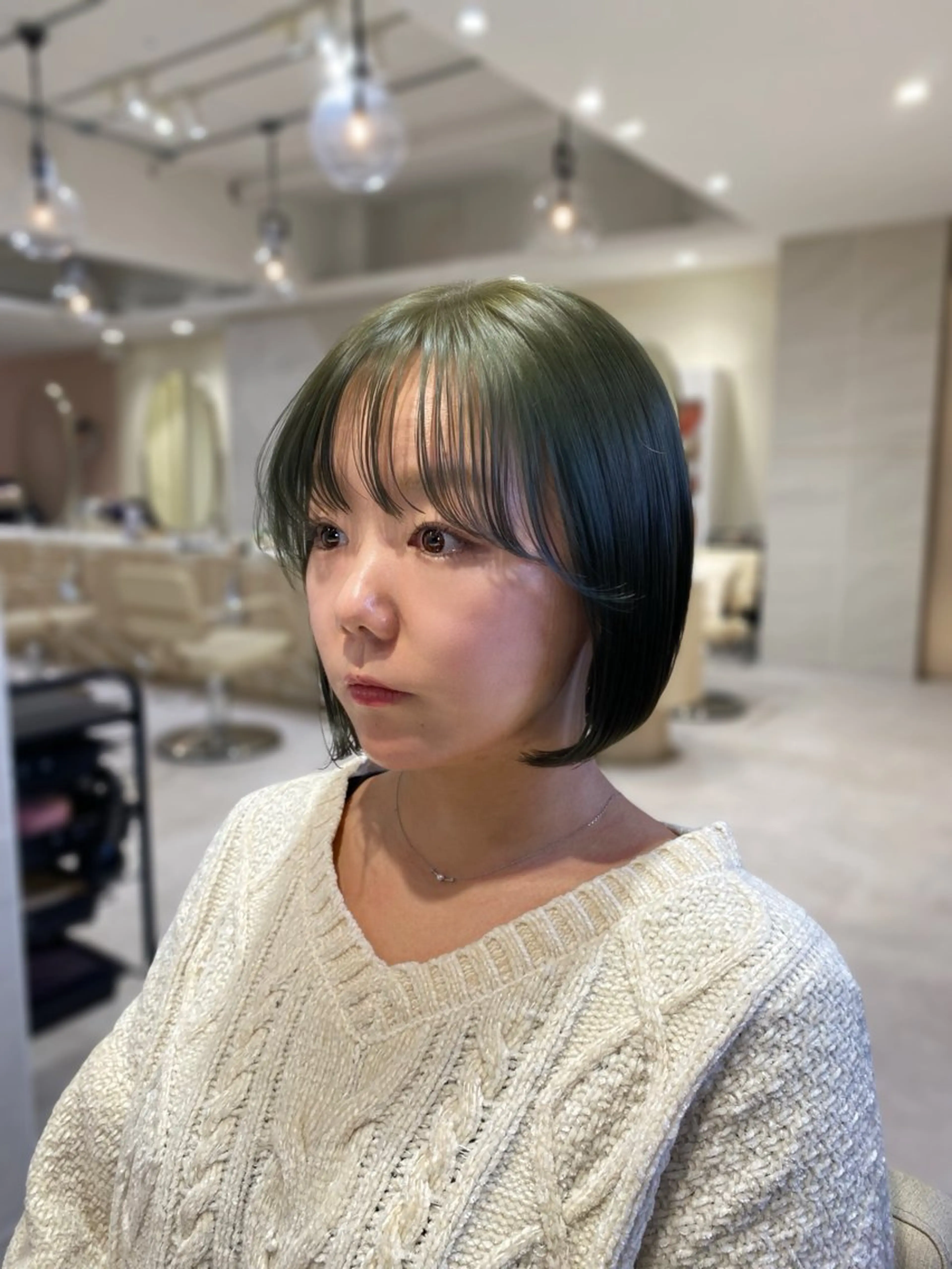 ショート カラー ブリーチ ダブルカラー グレージュ イルミナカラー ブリーチなしカラー カット ヘアカラー Ms.CHARM所属・透明感カラー🌿 グレージュ🐺陽介のヘアスタイル