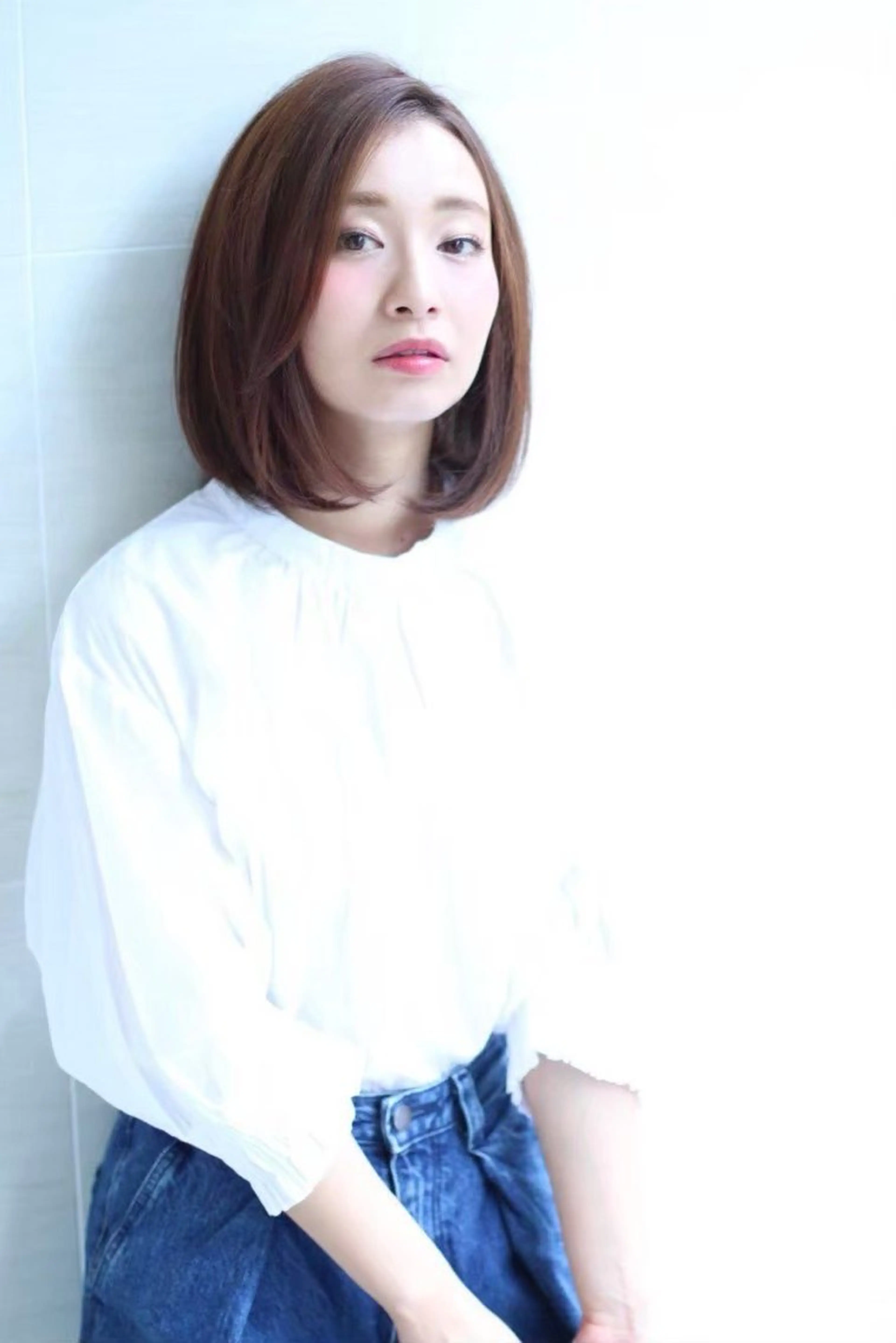 ミディアム カラー パーマ ボブ ORO西宮/ ナカエ テッタのヘアスタイル