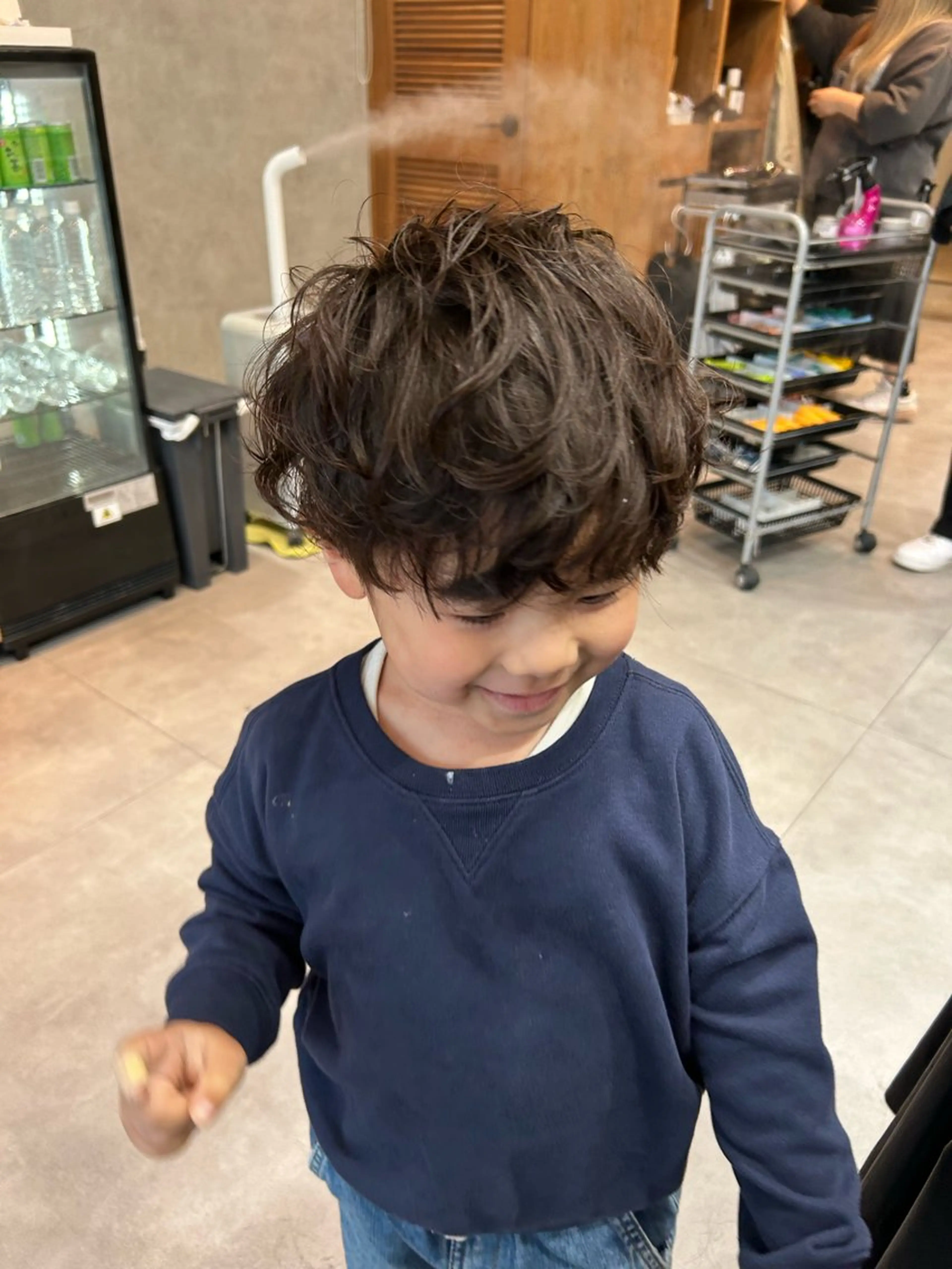 ショート パーマ メンズ メンズパーマ 【パーマ】【デザイン カラー】拳🌊のヘアスタイル