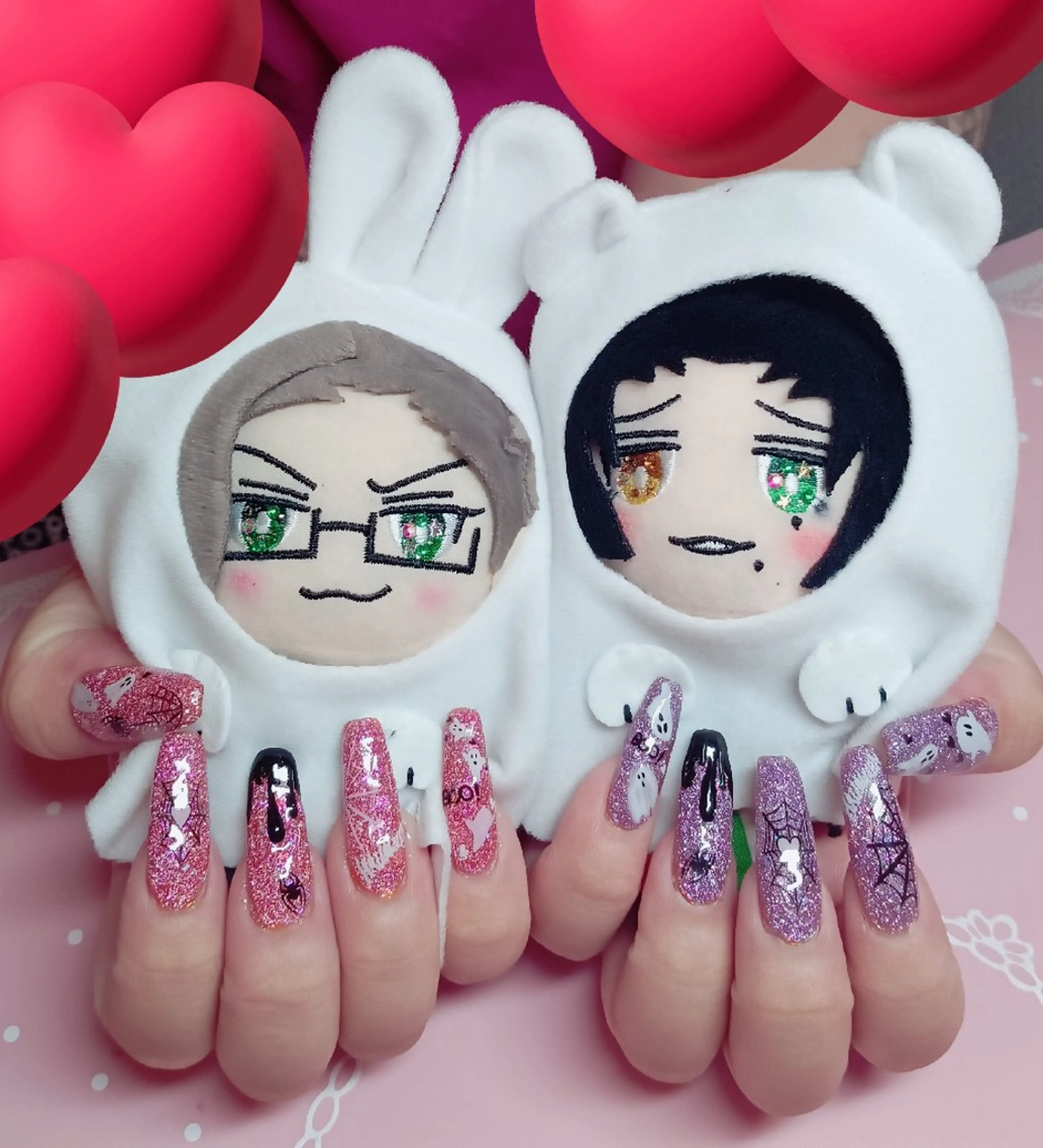 ネイル ハロウィン ピンク スカルプネイル ハンドネイル Nail Salon macherieのネイルデザイン