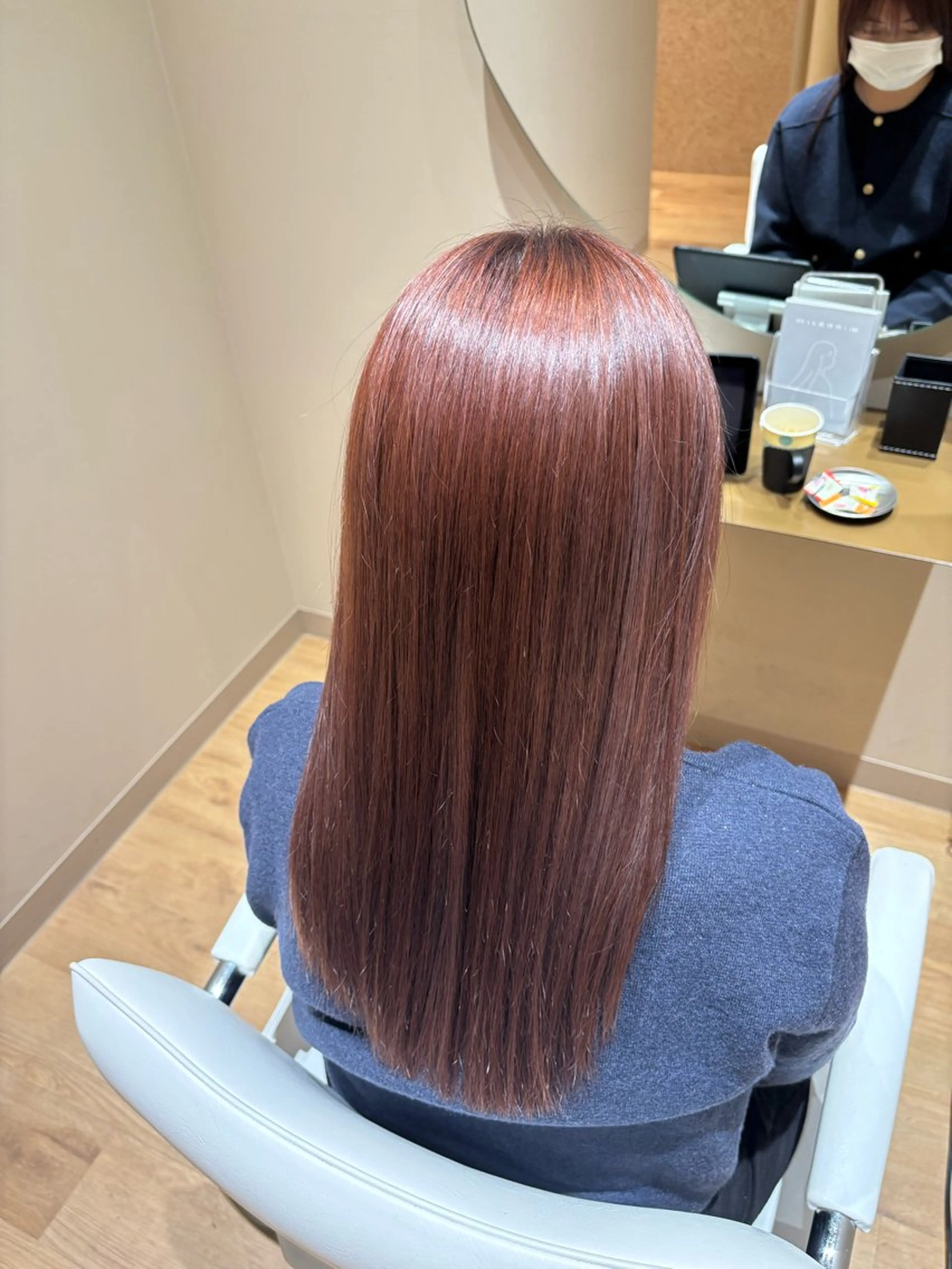 ロング 縮毛矯正 中島愛佳🐥⸒⸒ 縮毛矯正/艶髪カラーのヘアスタイル