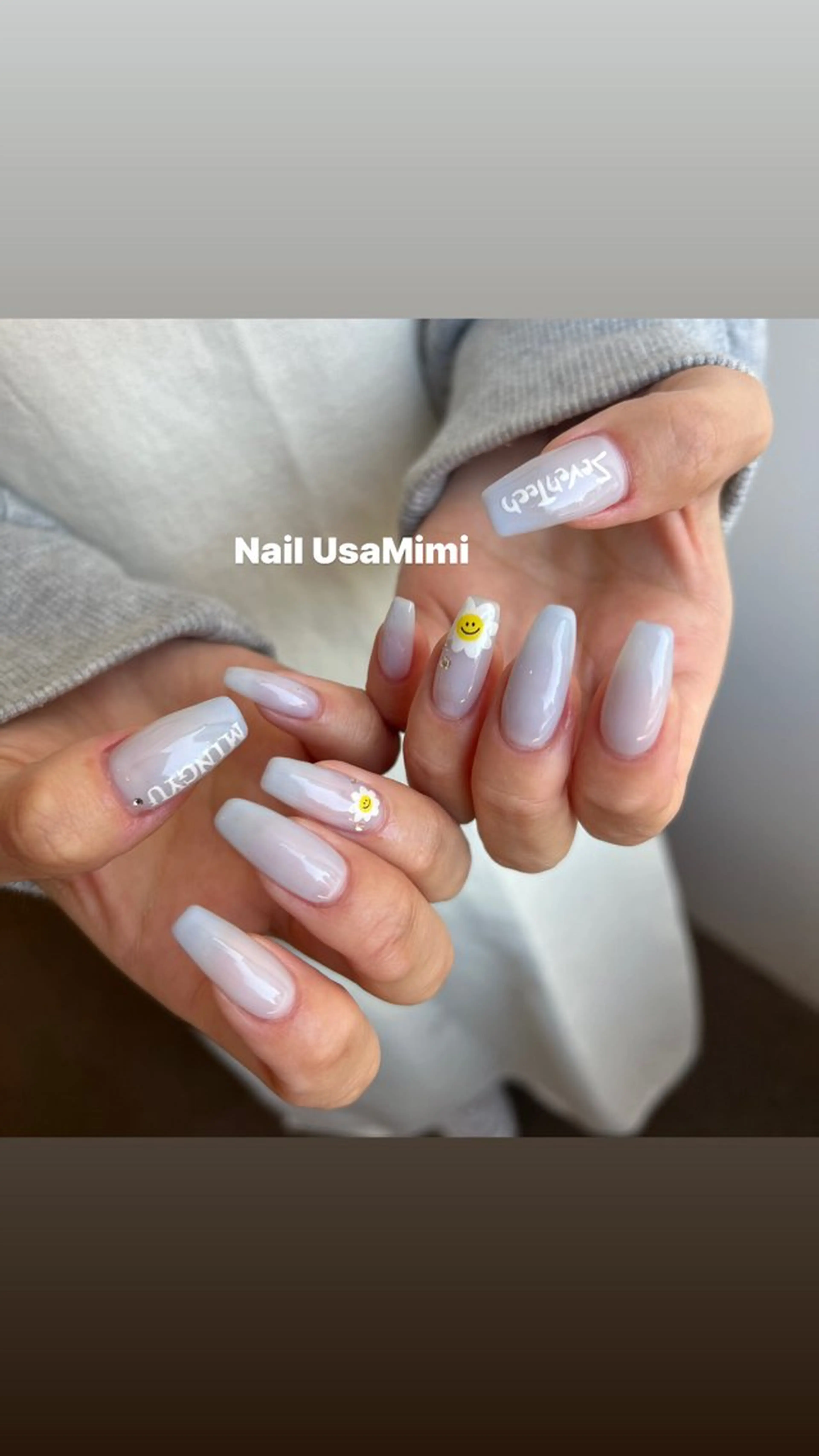 ネイル ジェルネイル ロングネイル 持ち込み ワンカラーネイル パラジェル 本町ネイルNail UsaMimiのネイルデザイン