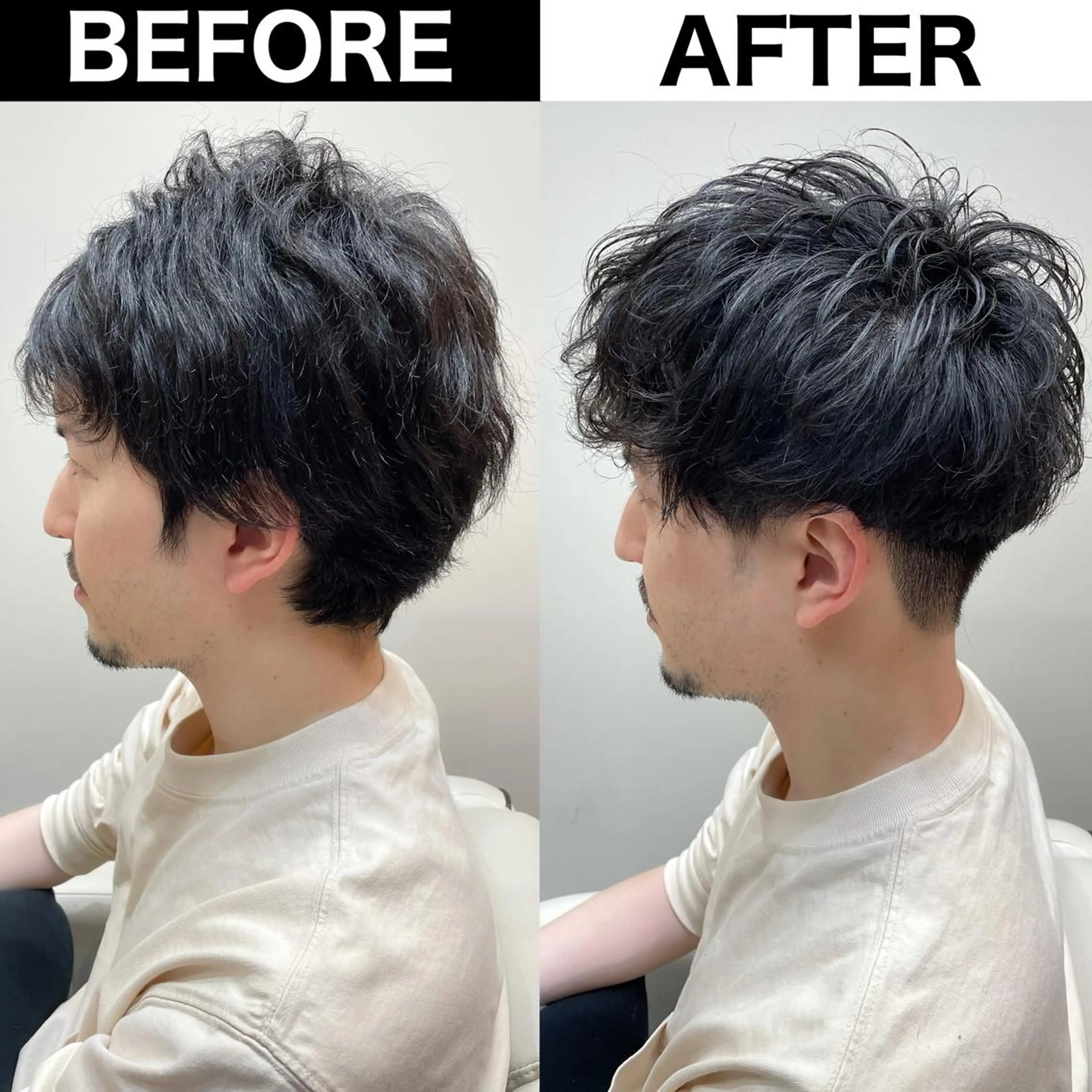 パーマ メンズ ビジネス メンズ就活ヘア メンズパーマ ツーブロック 刈り上げ Soleria 田中慎一のヘアスタイル