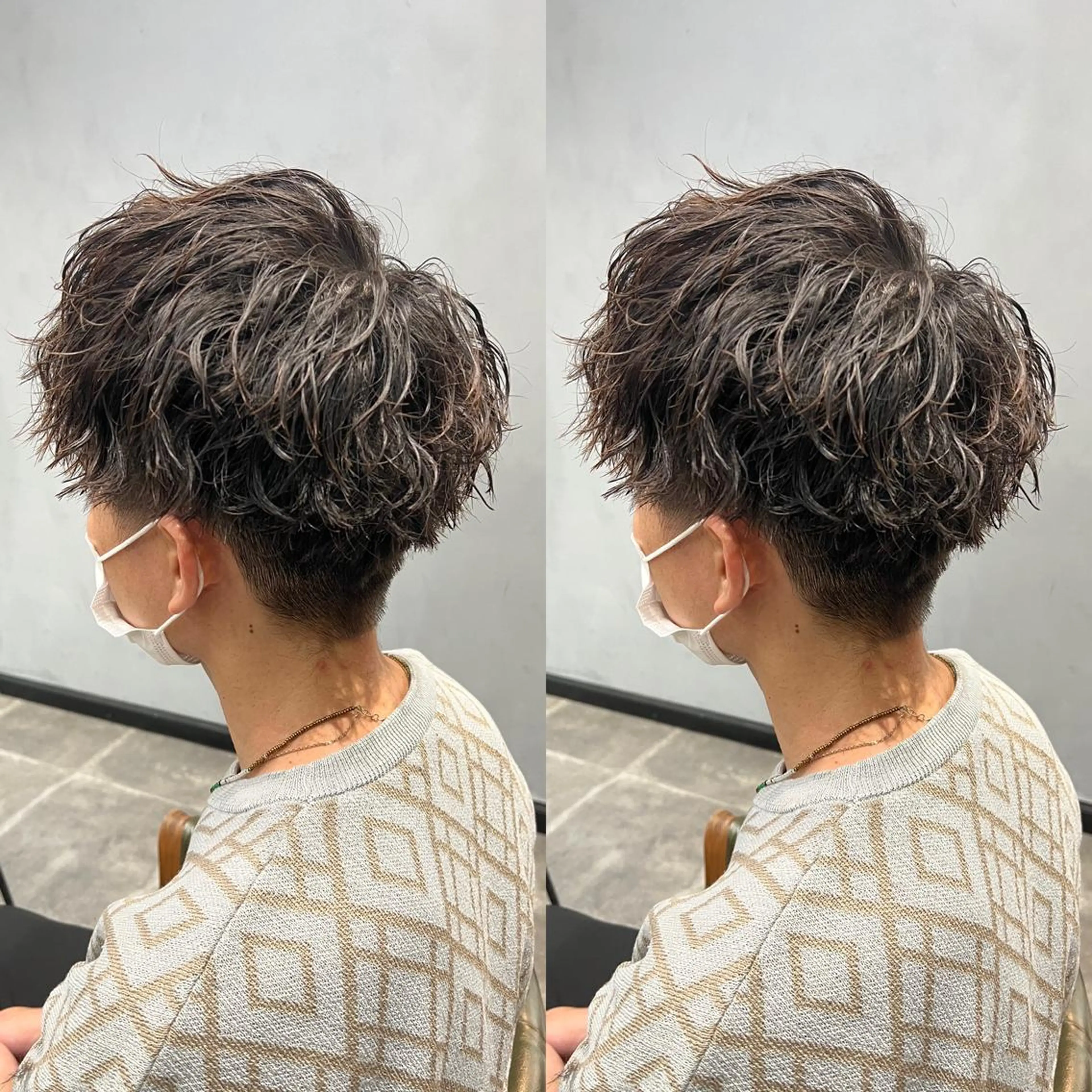 パーマ メンズ カット センターパート ／植田のヘアスタイル