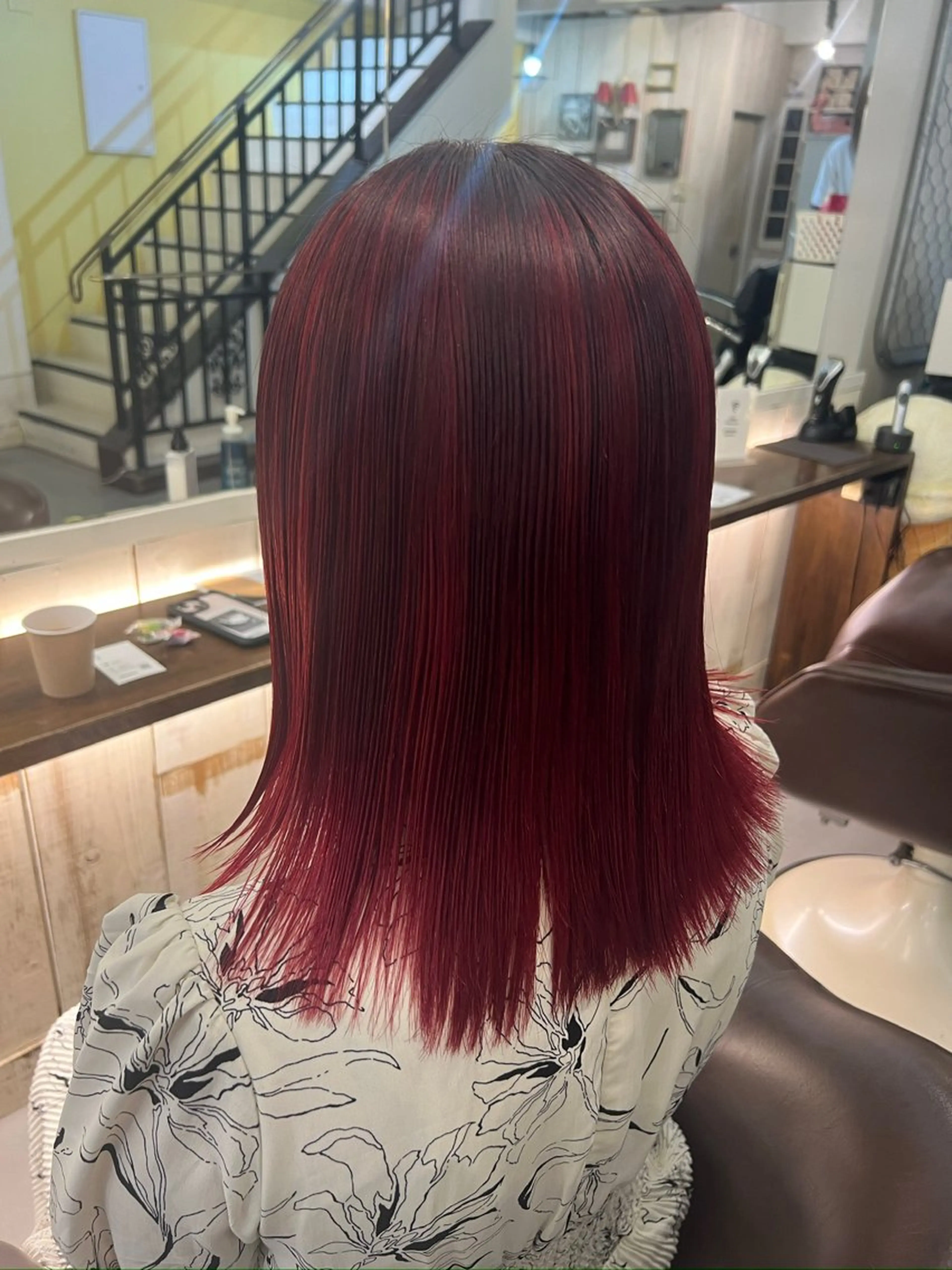 ロング カラー 透明感/血色カラー/ 似合せレイヤー/ゆいのヘアスタイル