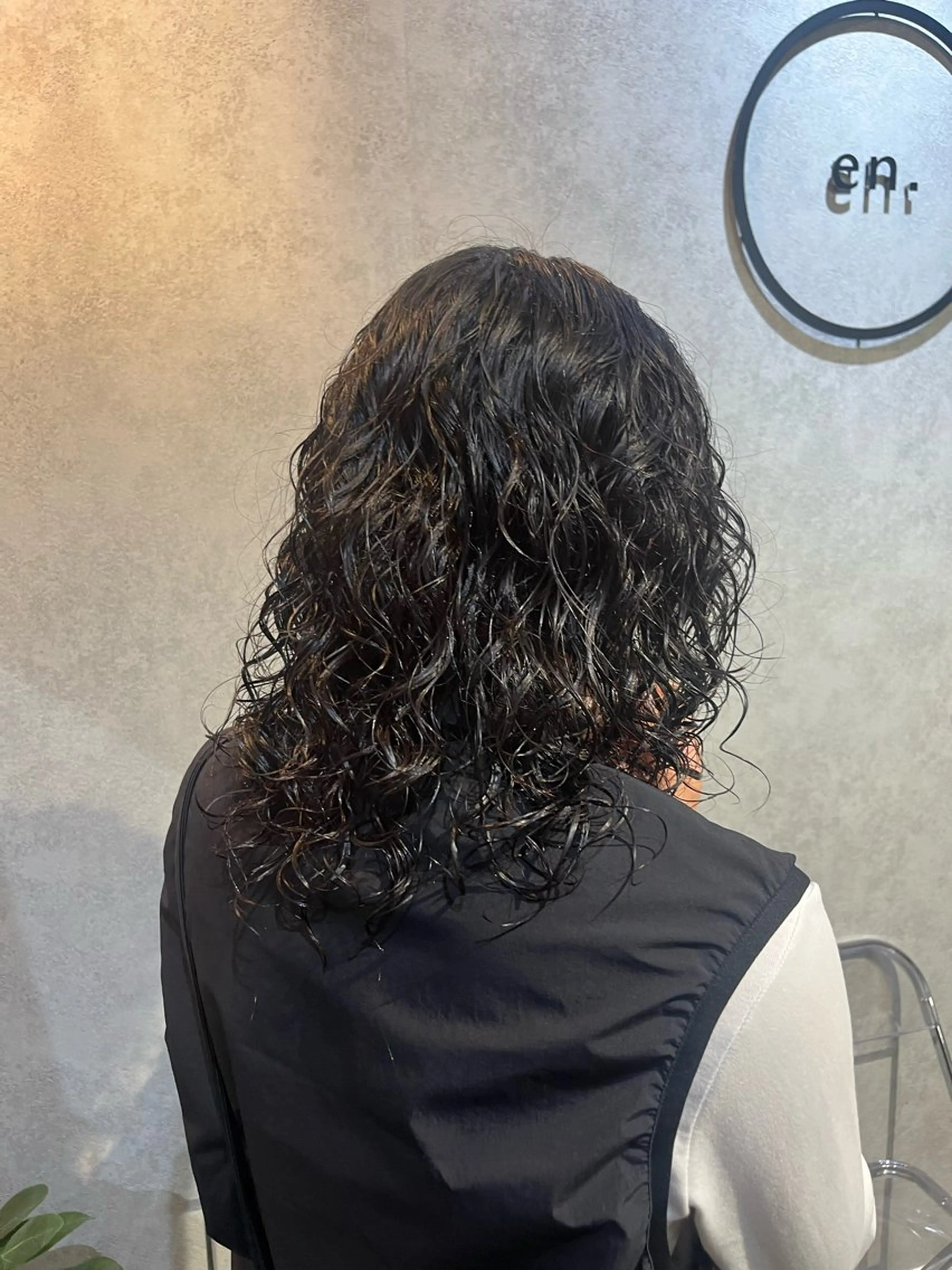 ミディアム パーマ 暖色カラー/パラッと Bob/モエのヘアスタイル