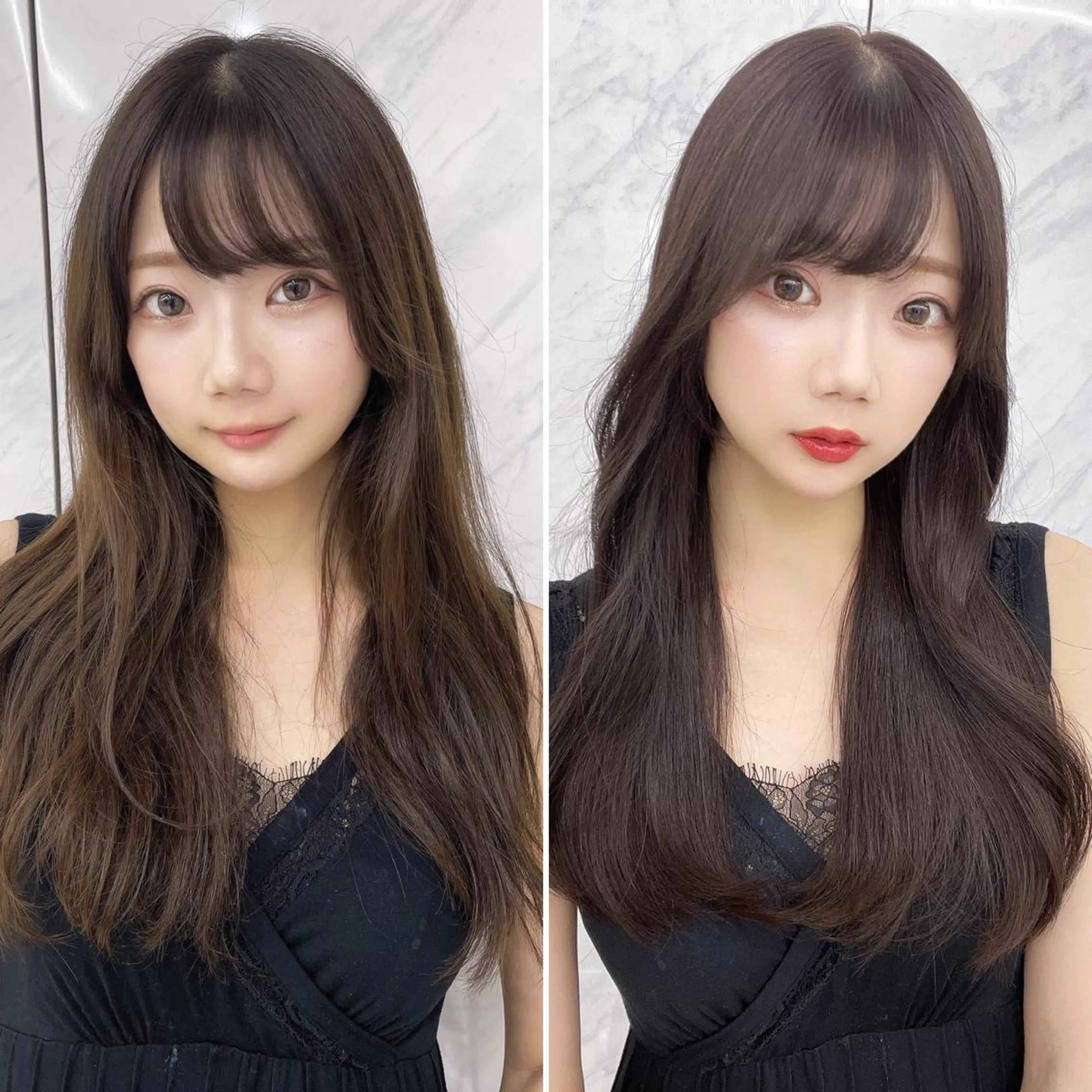 ロング カラー トリートメント COA GINZA 空也/前髪/顔まわりのヘアスタイル