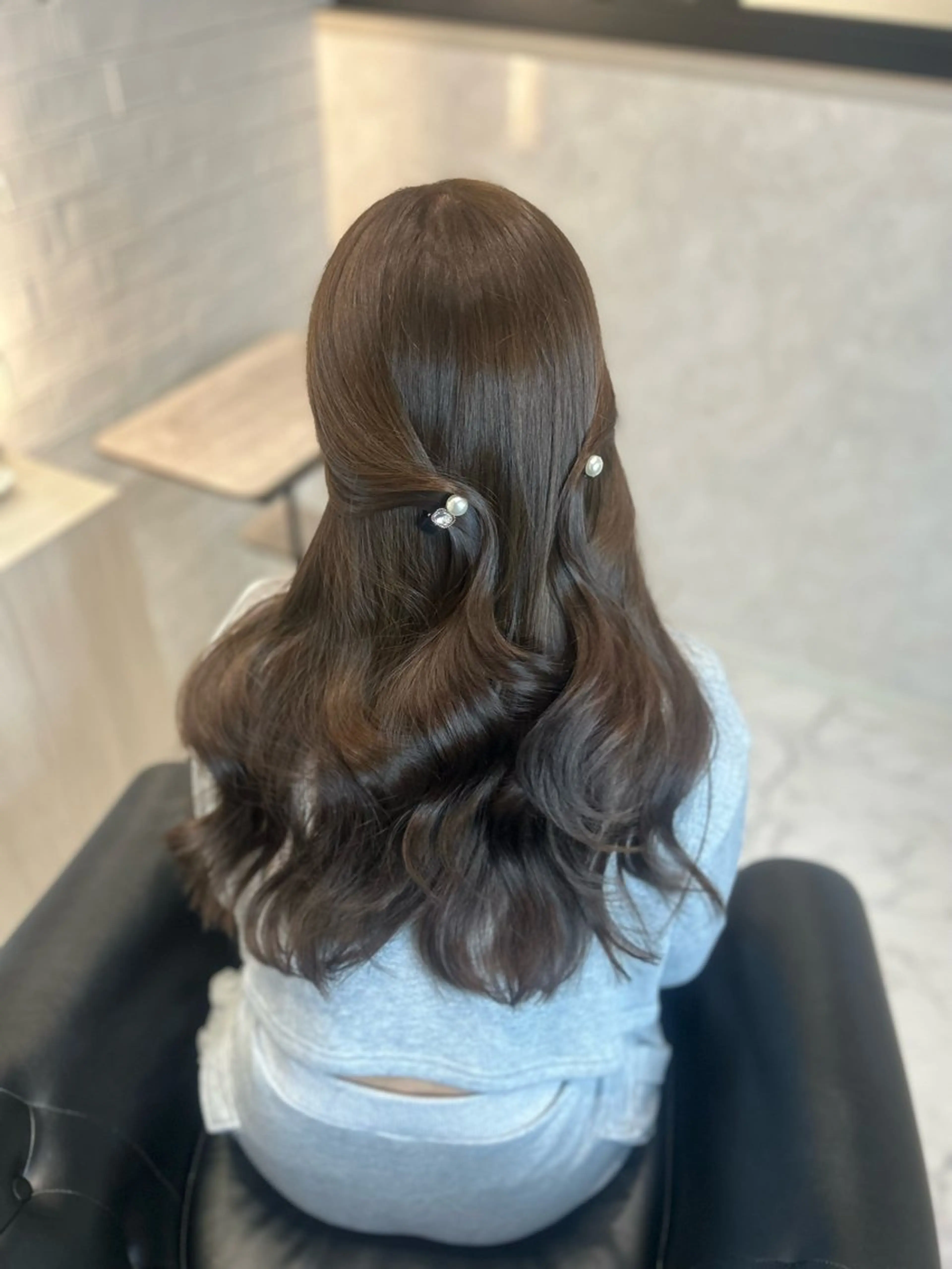 ロング カラー カット ヘアカラー トリートメント &chaLme   心斎橋所属・emi/髪質改善/ 韓国風/艶カラーのヘアスタイル