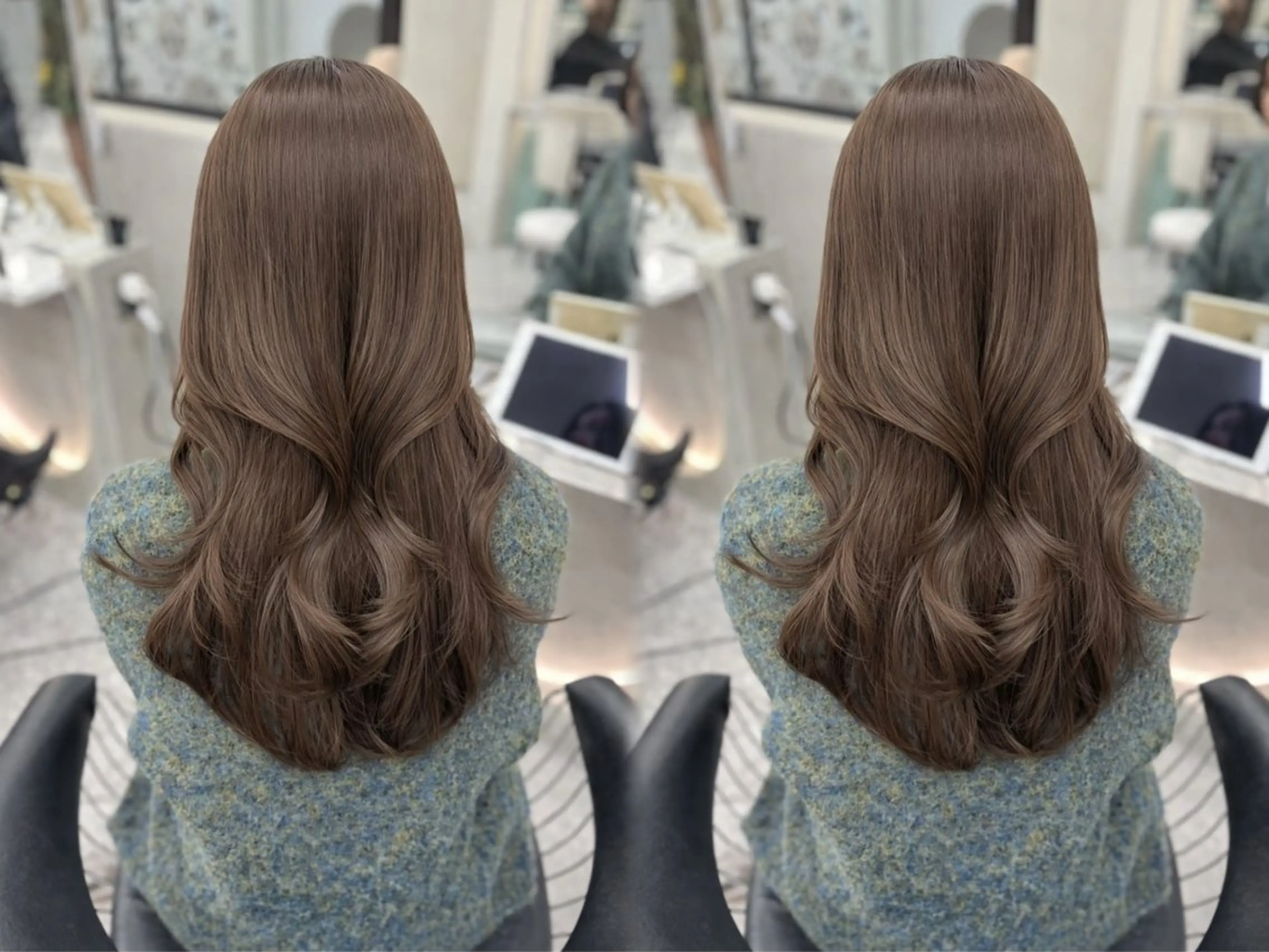 ミディアム カラー ベージュカラー ブリーチ 透明感カラー ブリーチなしカラー 髪質改善 カット ヘアカラー トリートメント 【博多髪質改善】 吉村 清志のヘアスタイル