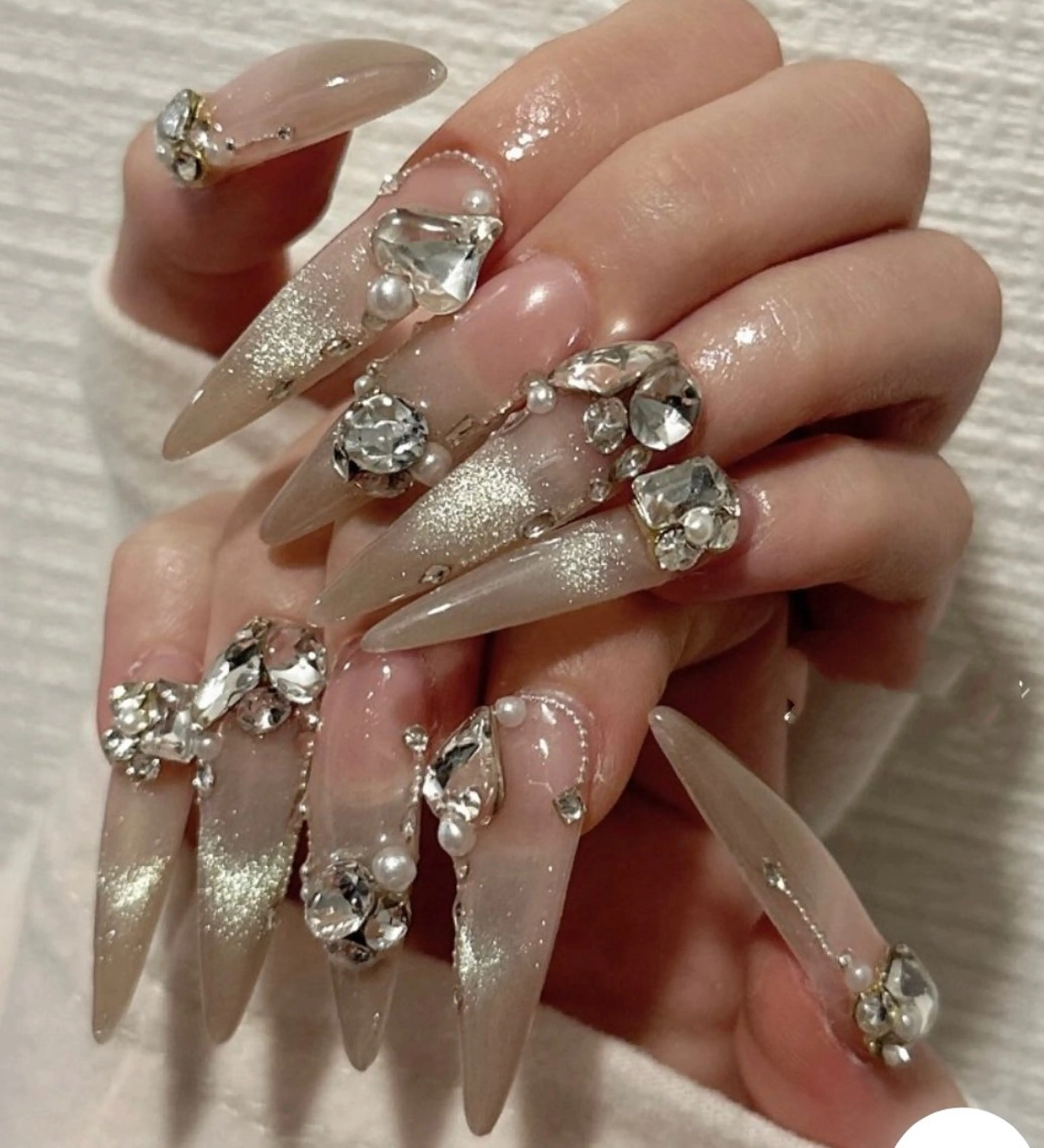 ネイル オフのみ(ネイル) 長さ出し専門 パーツのネイルデザイン