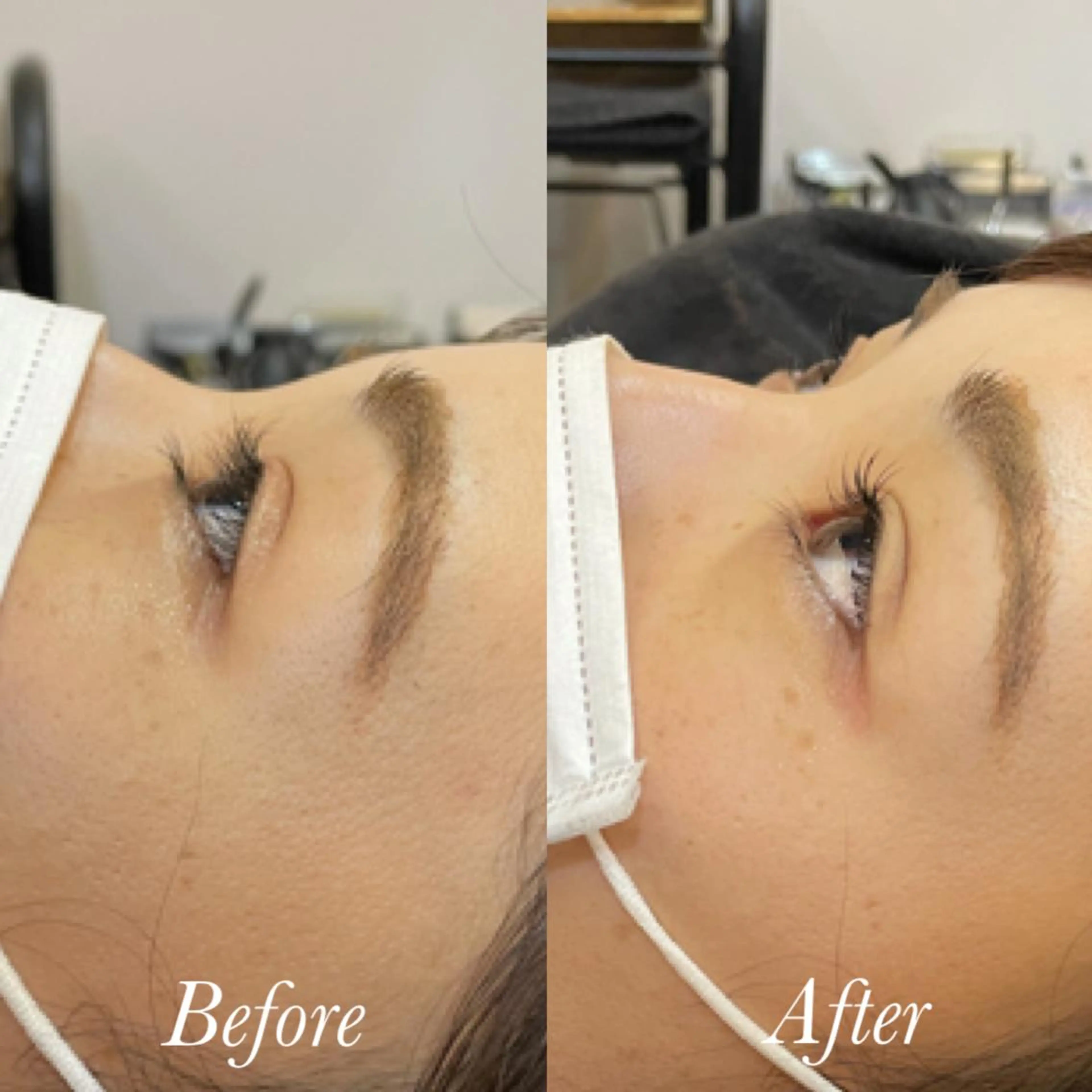 マツエク・マツパ パリジェンヌラッシュリフト aya/小顔レイヤー /柔らかカラーのヘアスタイル