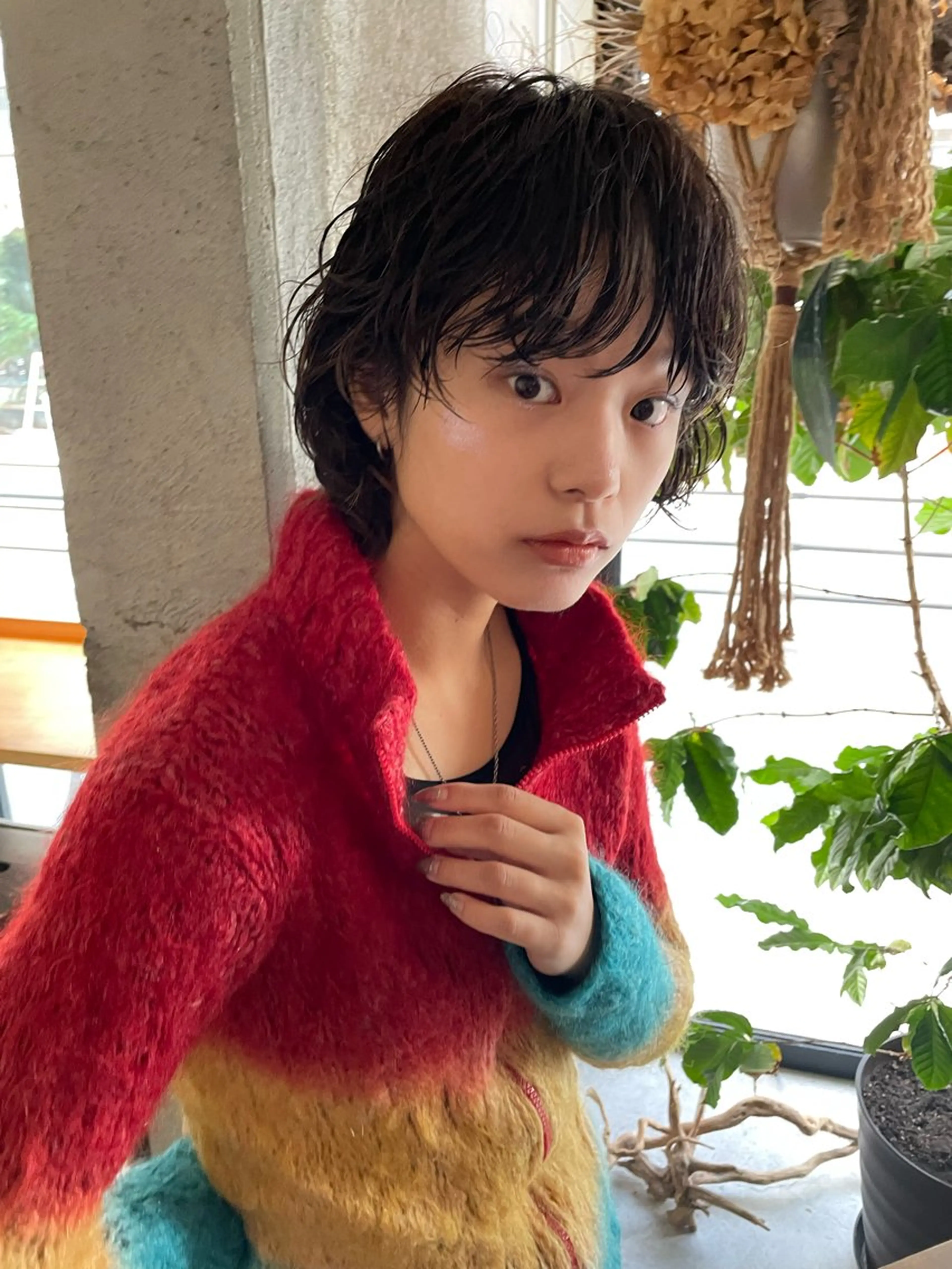 ミディアム カラー パーマ ヘアアレンジ メンズ ミディアムパーマ メンズパーマ メンズウルフカット ウルフカット カット ヘアカラー トリートメント tatsumi/ボブ ウルフ/レイヤーのヘアスタイル