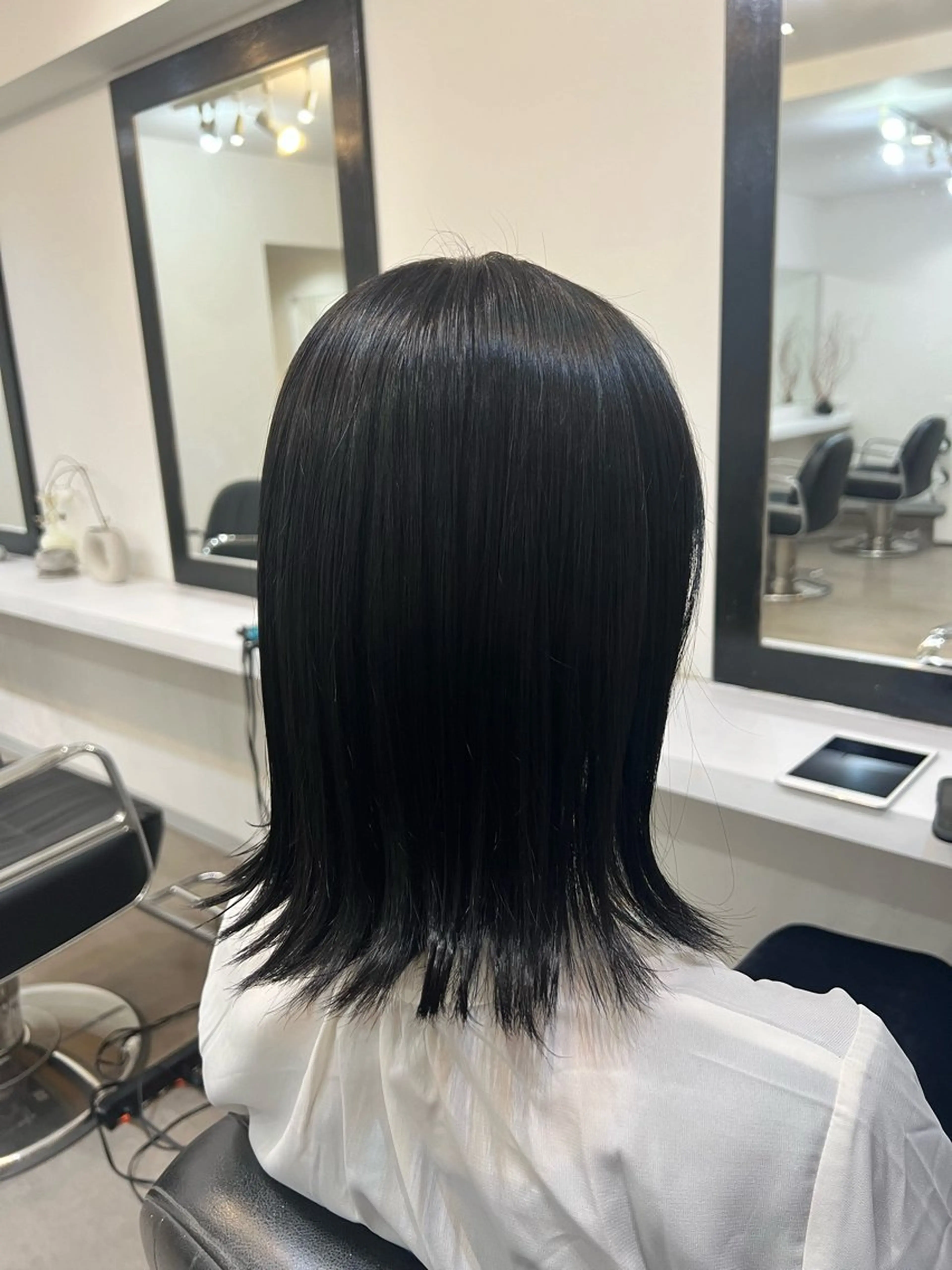 カラー 黒髪 ブルーカラー ブルーブラック 透明感カラー 名古屋/髪質改善/ アヤカのヘアスタイル