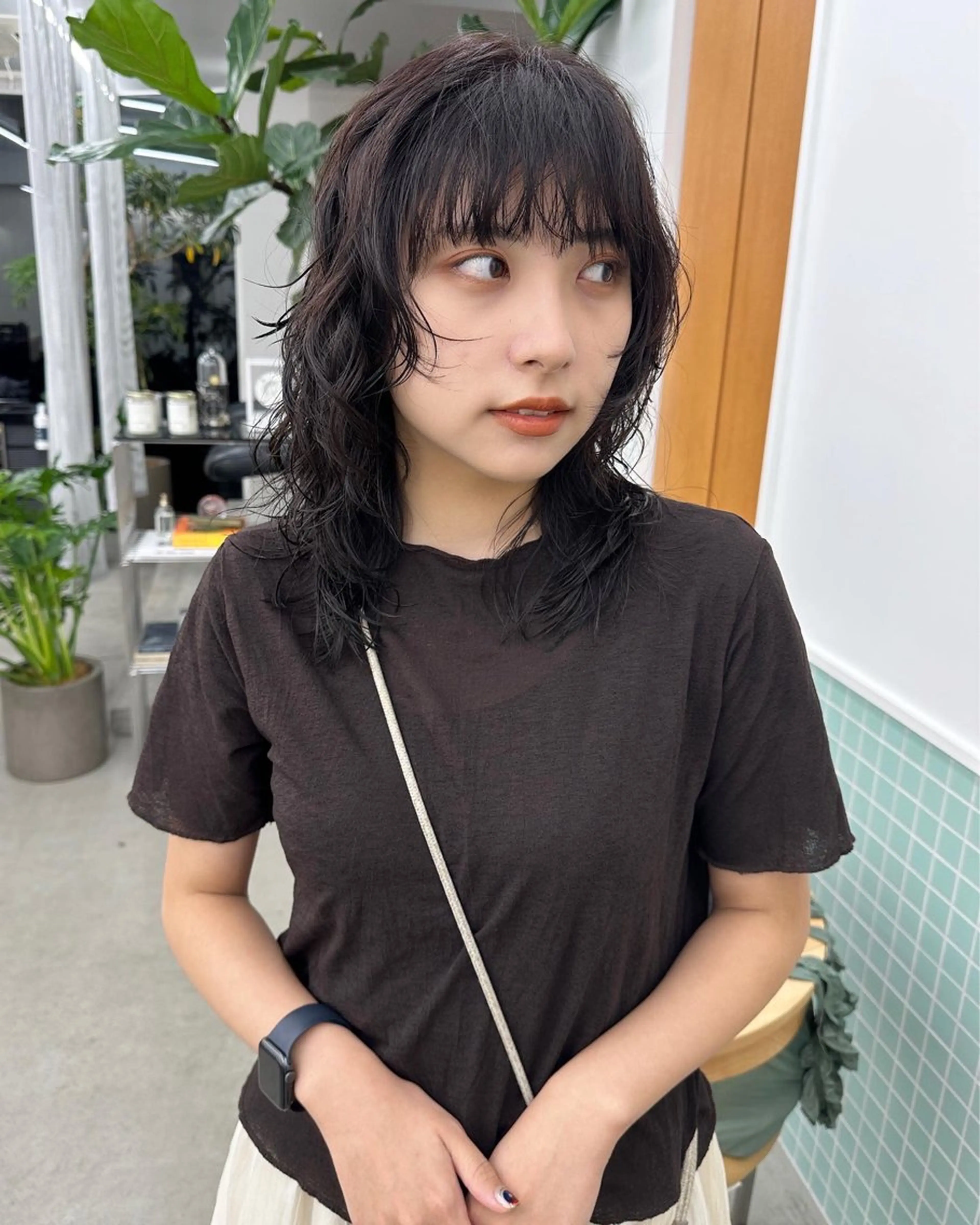 セミロング パーマ セミロングパーマ レイヤーカット カット パーマ トリートメント ボブ/レイヤー/ケア パーマ/リュウタのヘアスタイル