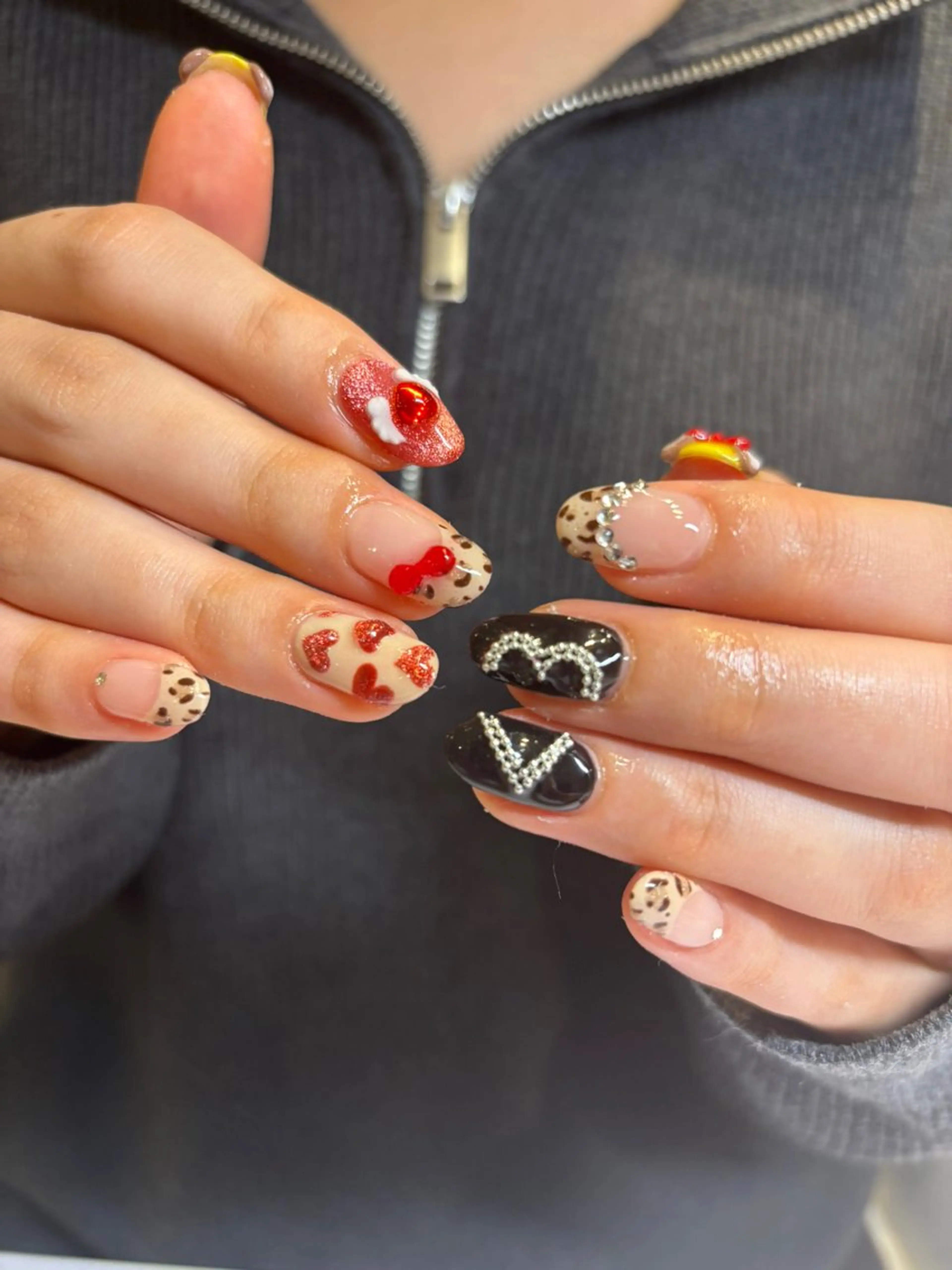 ネイル スカルプネイル ハンドネイル 倫実/スカルプ /ガーリー/個性派のネイルデザイン