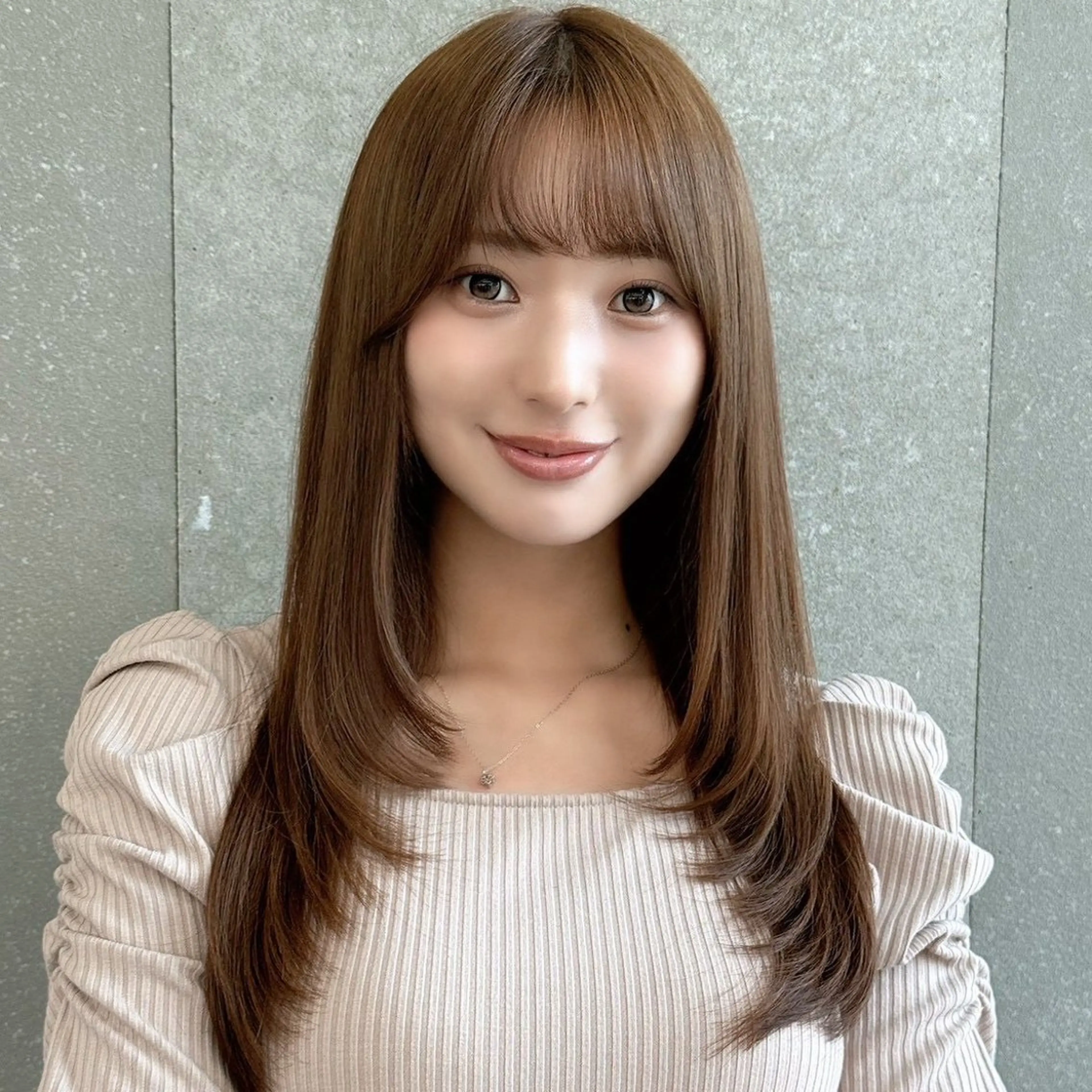 セミロング 韓国ヘア/美髪矯正/ Haruna🦋のヘアスタイル