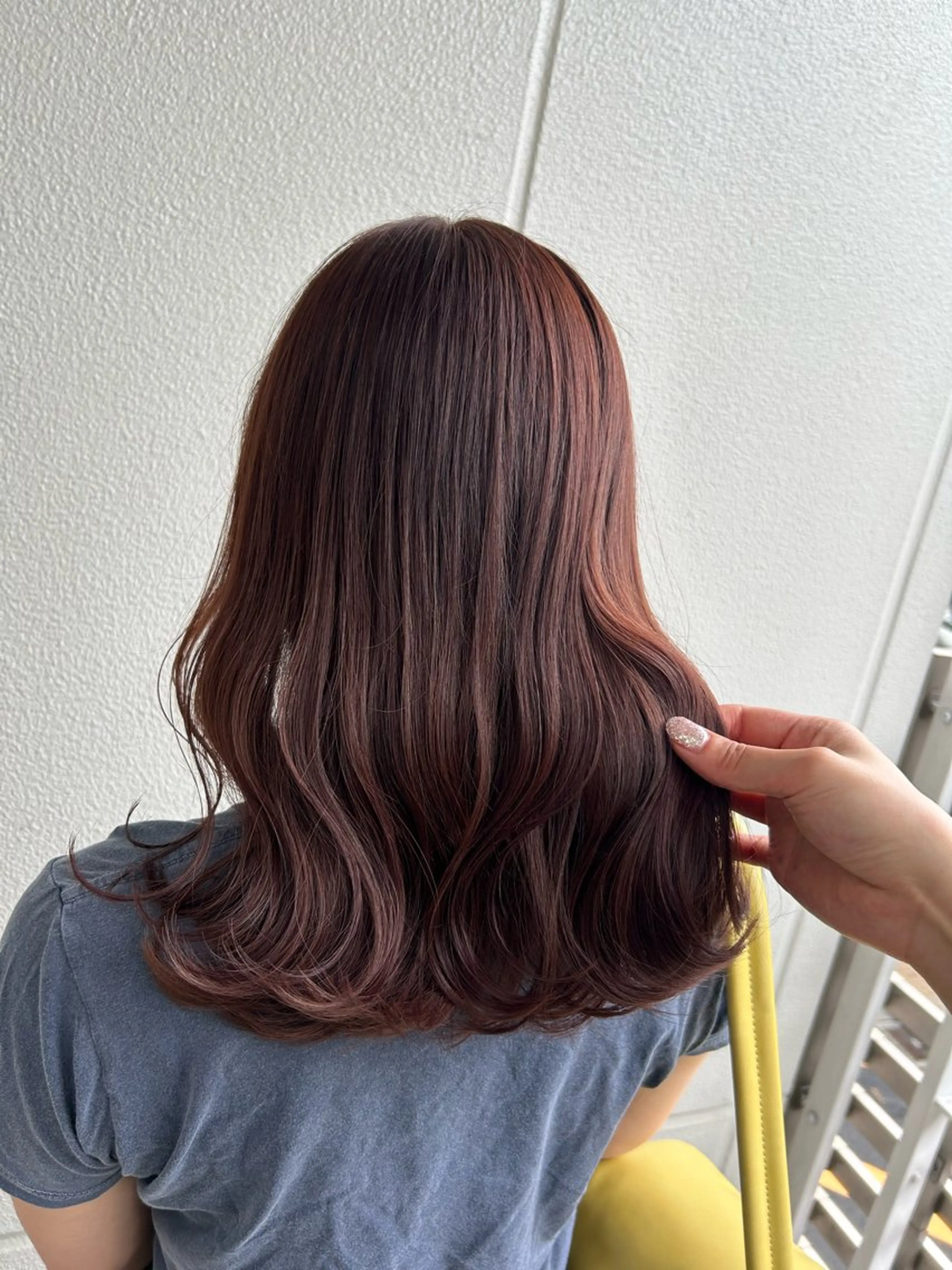 ミディアム カラー ブラウンカラー カシス 《暖色/韓国hair 》🇰🇷桑原ユキネのヘアスタイル