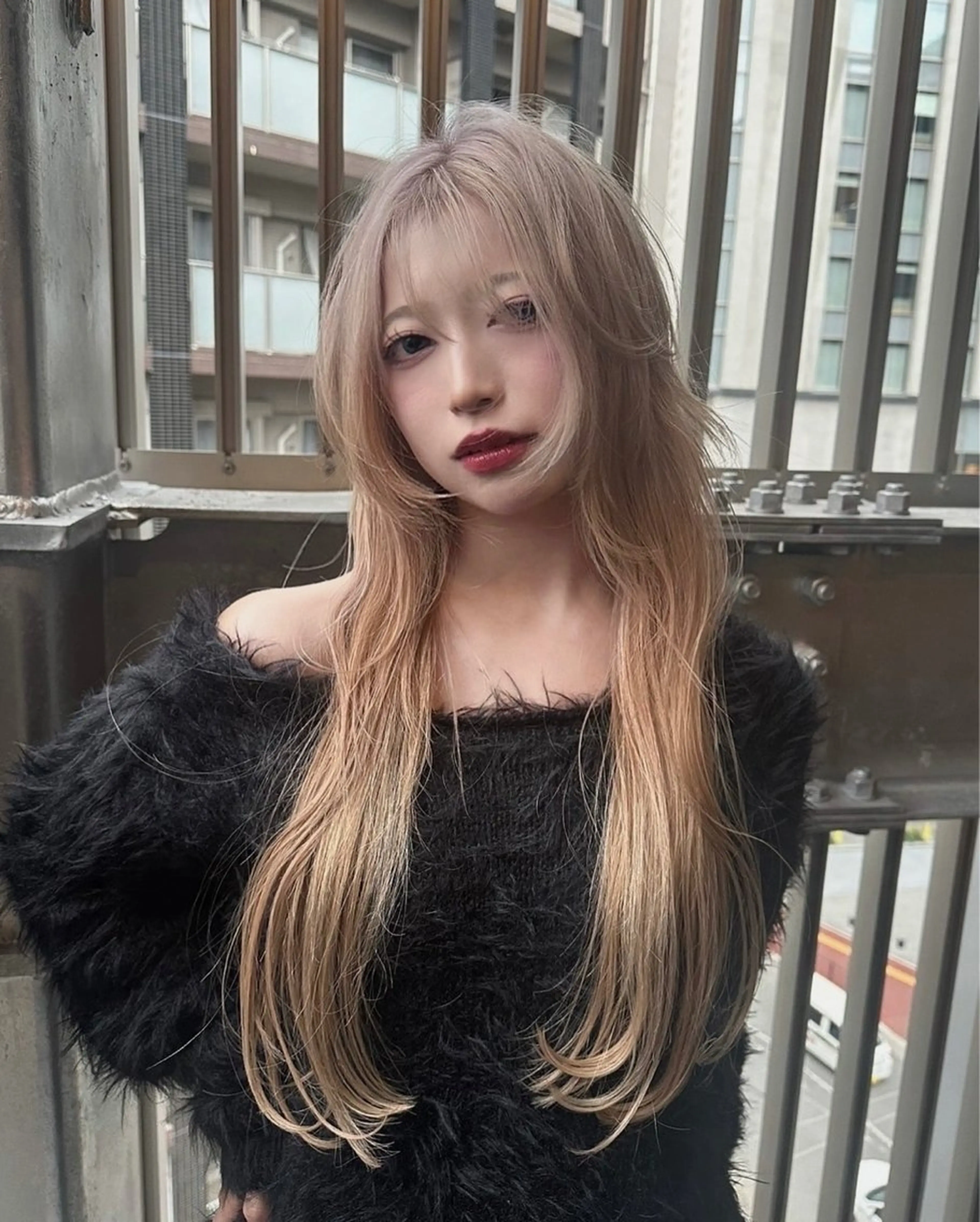 ロング カラー ヘアカラー トリートメント ケアブリーチ特化✨/ 艶カラー/エクステのヘアスタイル