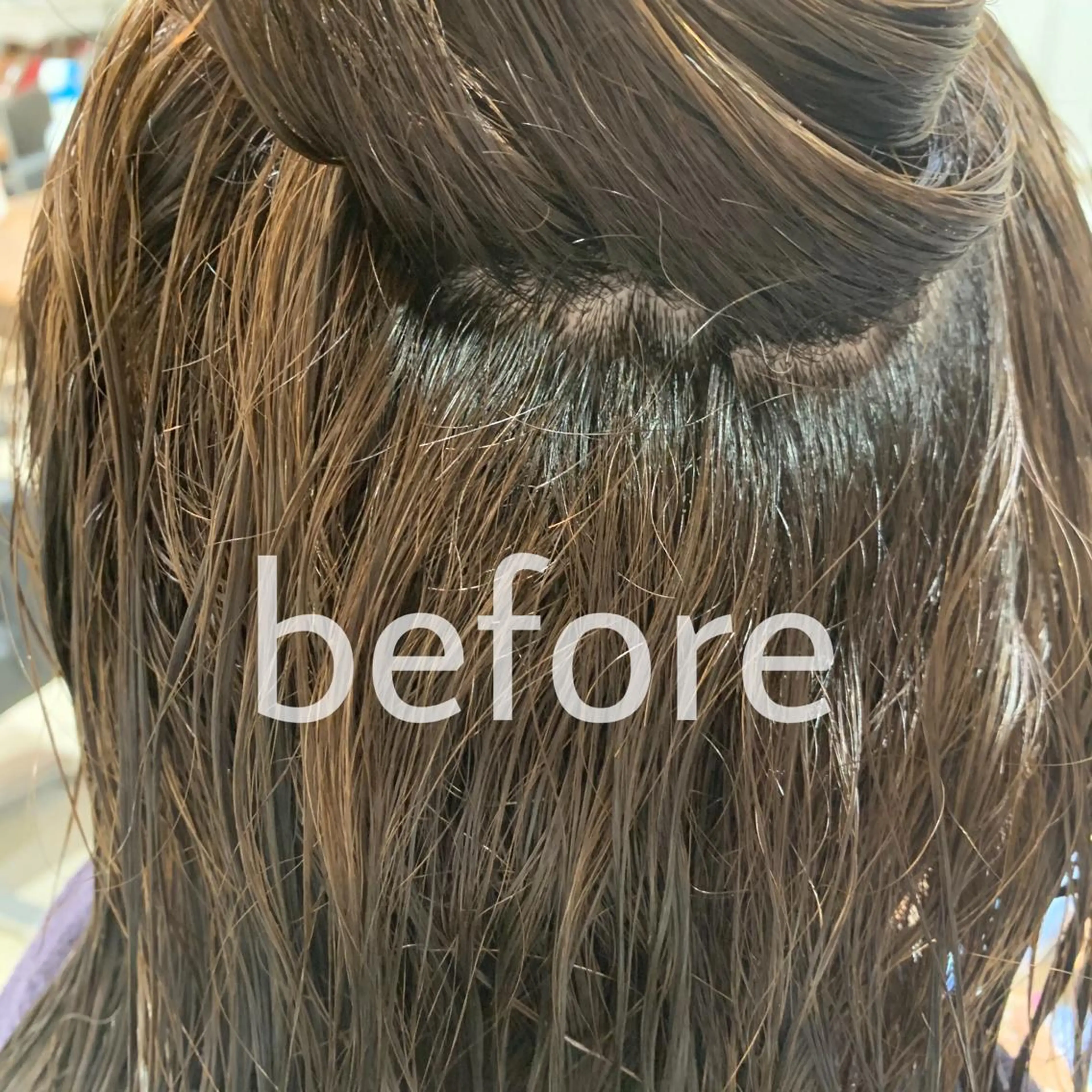 ミディアム パーマ 縮毛矯正 髪質改善カラー&TR 縮毛矯正/弱酸性矯正のヘアスタイル