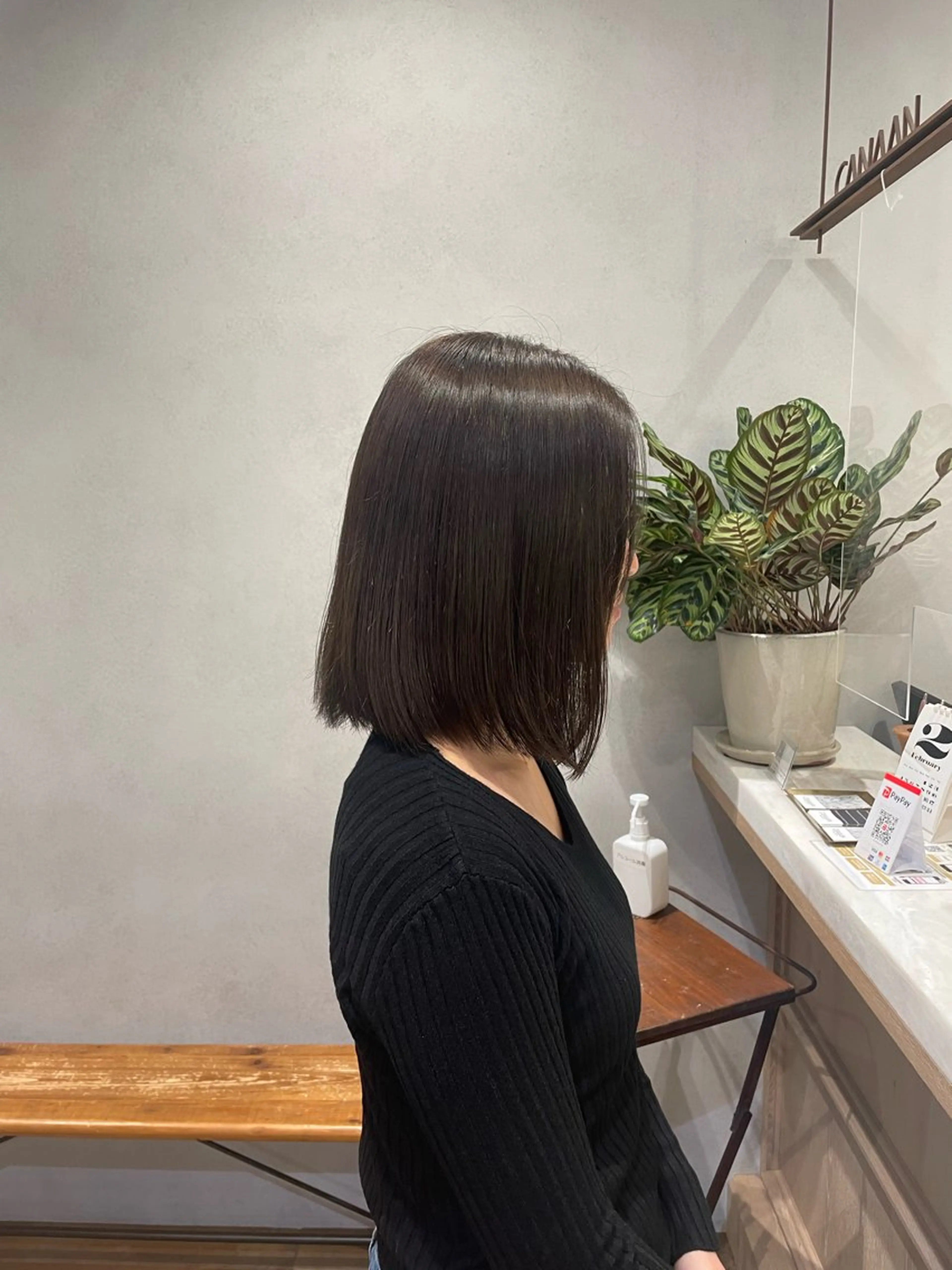 ミディアム カラー ベージュカラー オリーブベージュ ヘアカラー 村田 旭のヘアスタイル