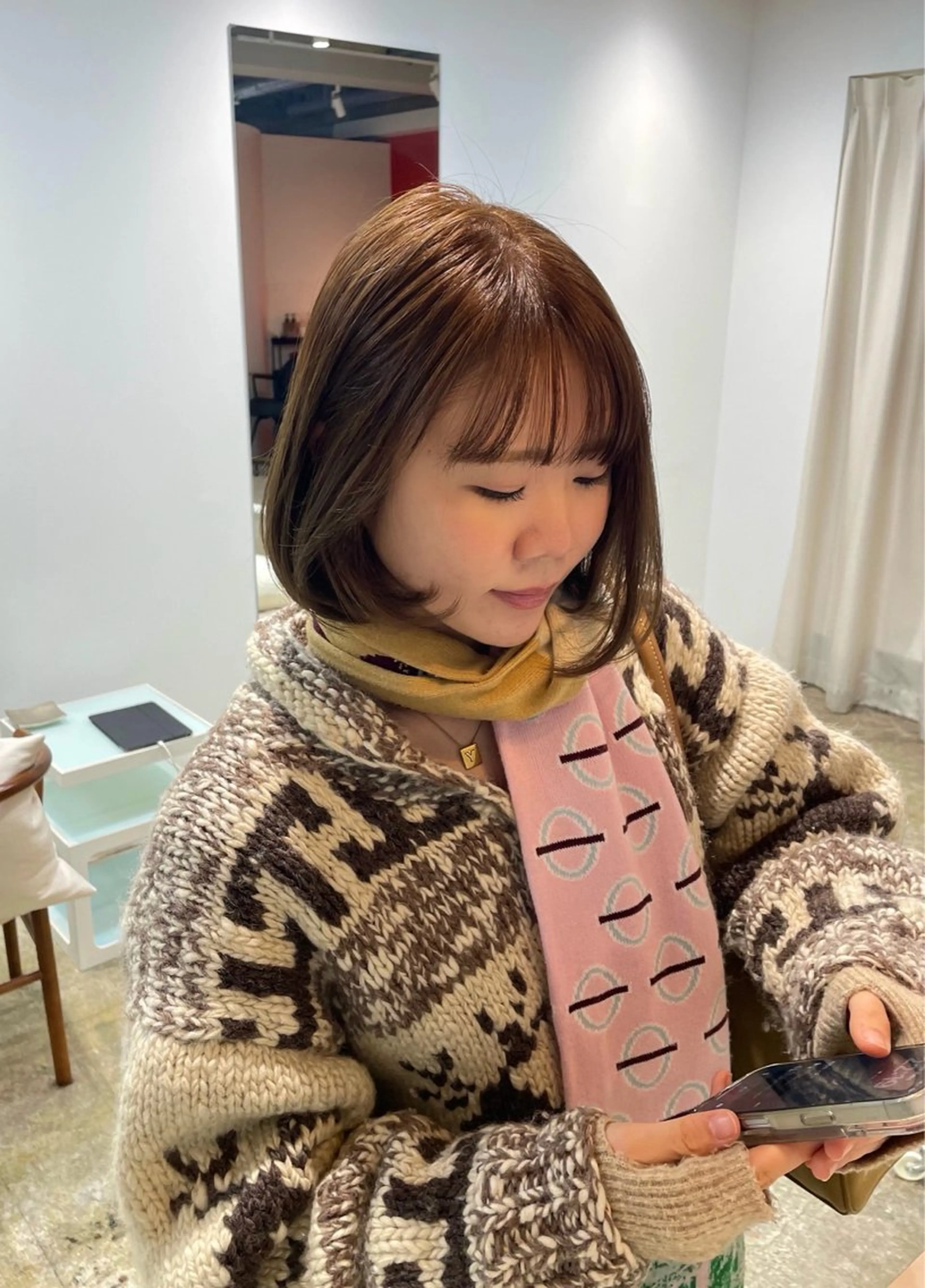 カラー カット ヘアカラー トリートメント H I ＮＡのヘアスタイル